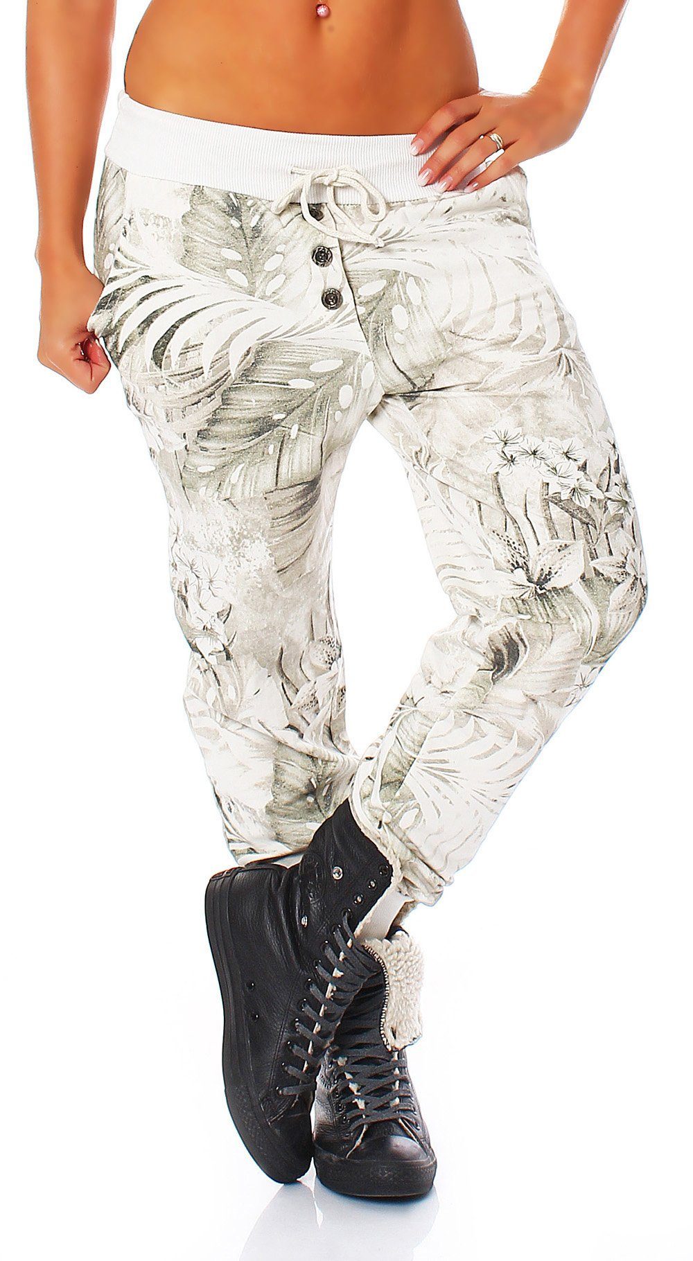 malito more than fashion Jogginghose 83728 Sweatpants mit Jungelprint