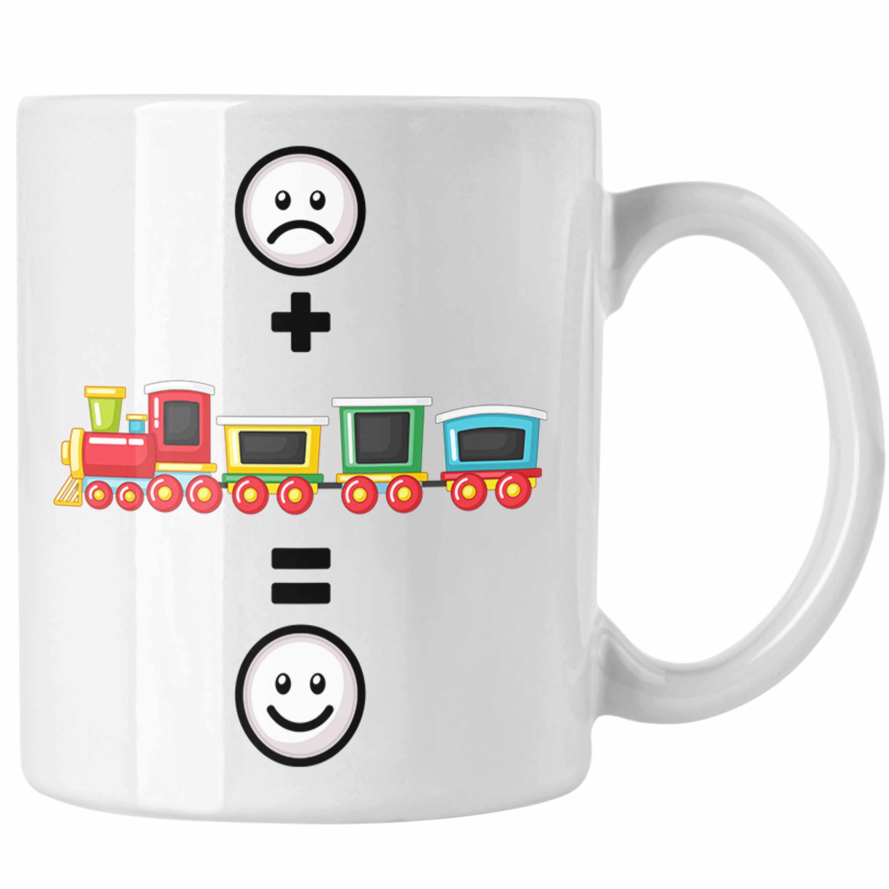 Trendation Tasse Eisenbahn Tasse Geschenk für Eisenbahner Modelleisenbahn :(Eisenba Weiss