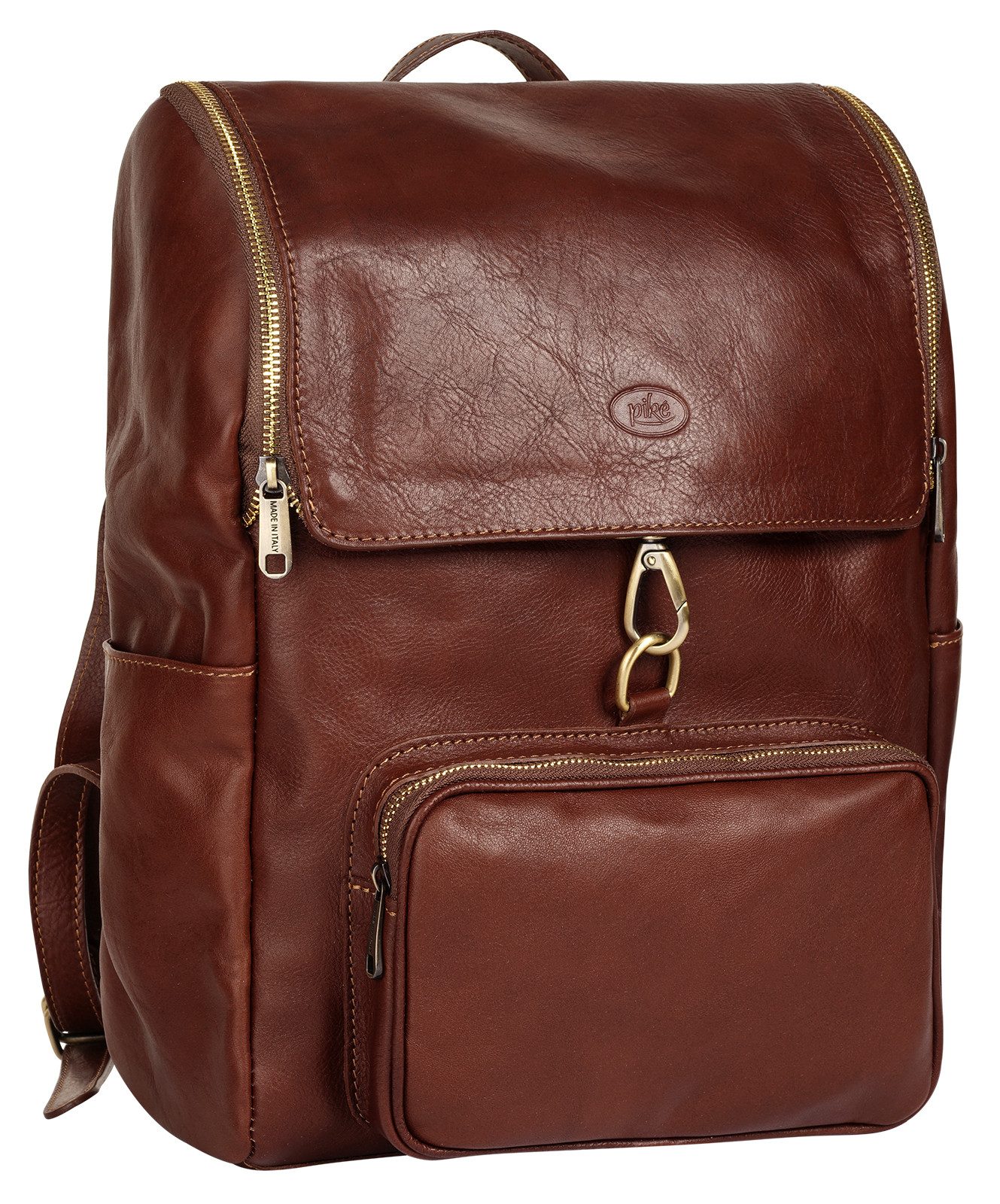 Piké Laptoprucksack, echt Leder, Made in Italy günstig online kaufen