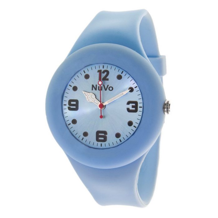 Nuvo Quarzuhr Schlichte blaue Unisex Armbanduhr mit analoger Anz