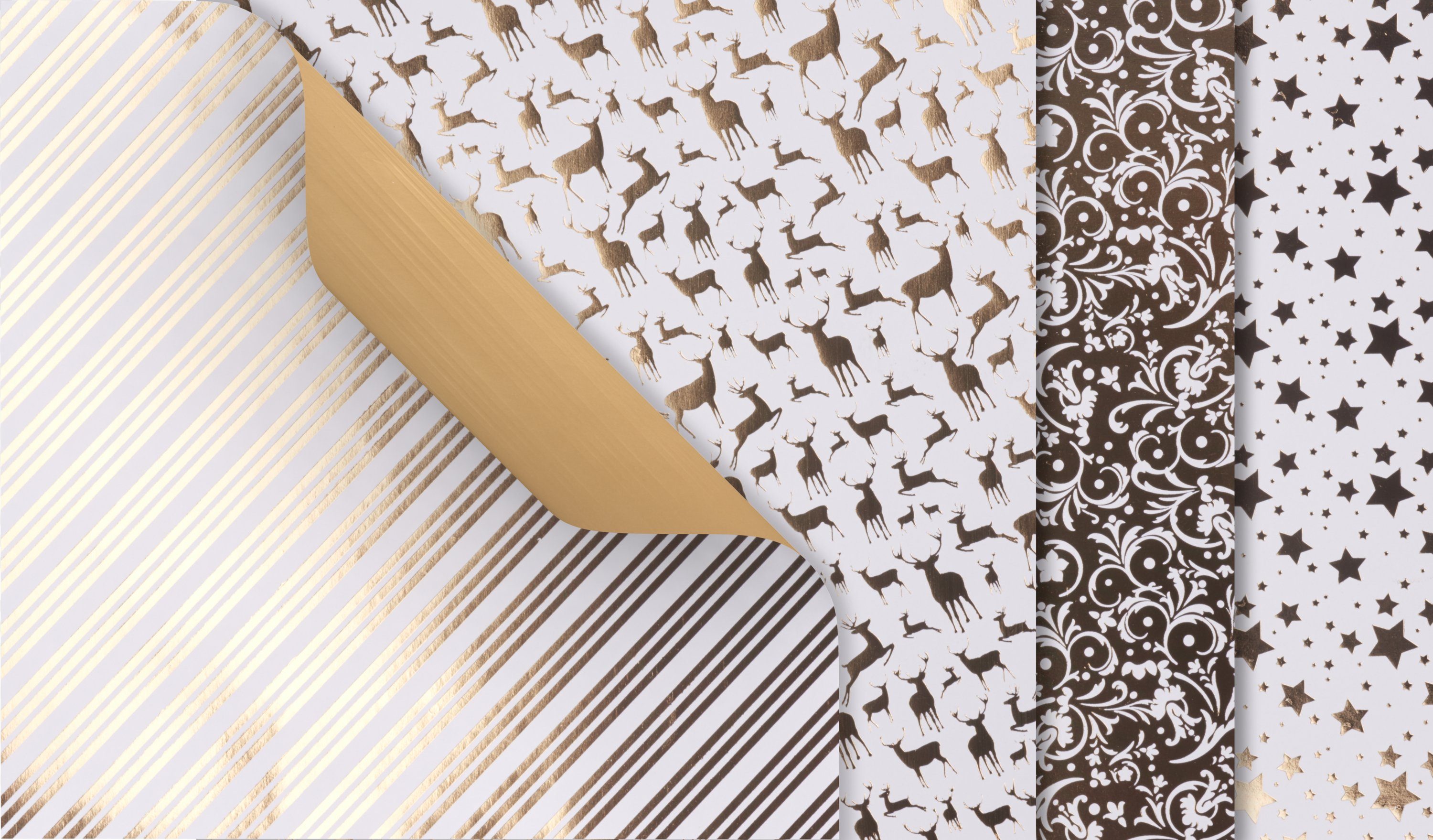 Gebrüder Bertels Motivpapier Golden X-Mas, 32 Blatt