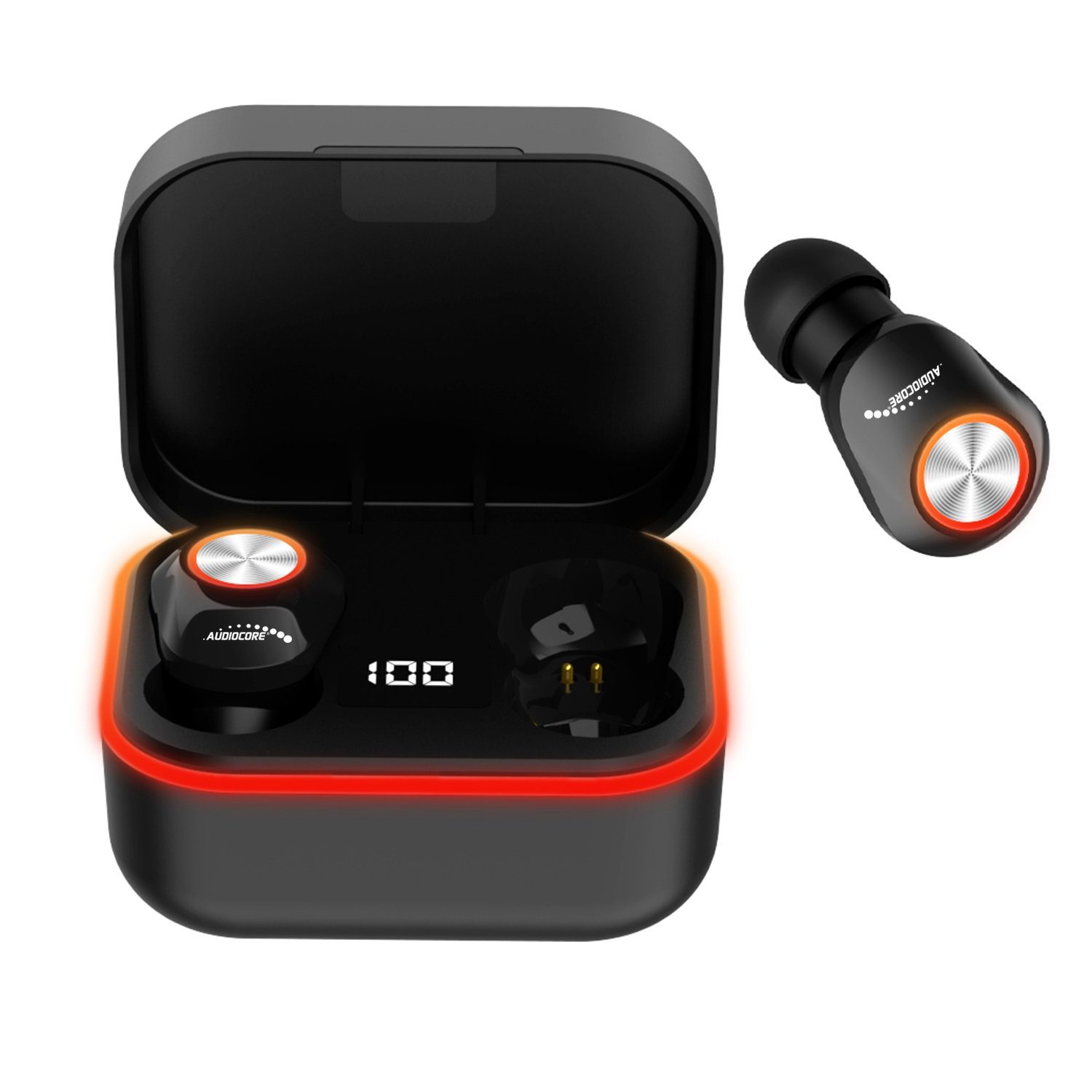 In-Ear-Kopfhörer AC580 Wireless Assistant, wireless (hören, Touch-Bedienung, Mikrofon, Bluetooth, Audiocore Ladebox) Voice integr. TWS [True Stereo],