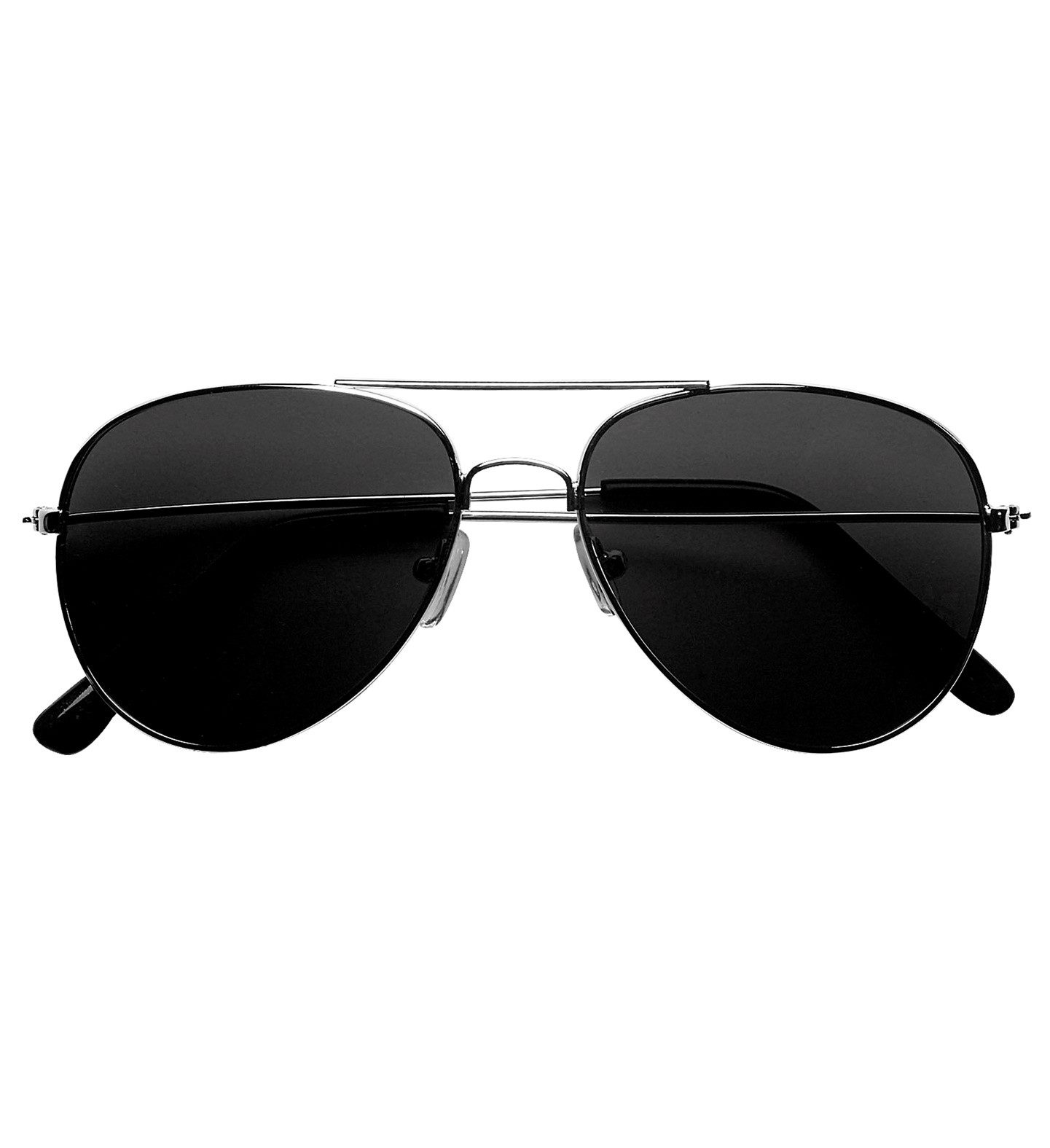 Kostüm Pilotenbrille mit getönten Gläsern, Silber