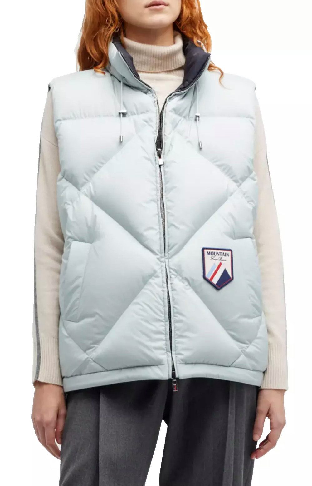 Loro Piana Wendejacke Silas gestepptem Wende-Daunenweste Limited Edition Wendbar in Himmelblau und Navy