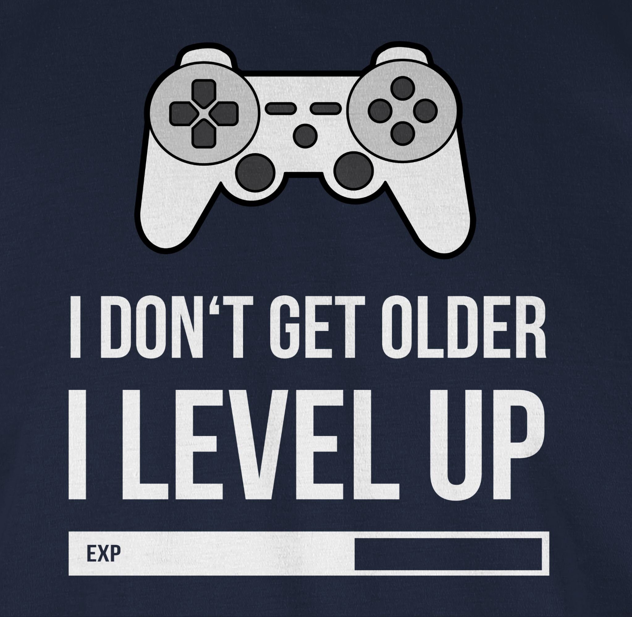 older T-Shirt don't get Geschenk 02 I Blau Shirtracer up Level I Geburtstag Navy