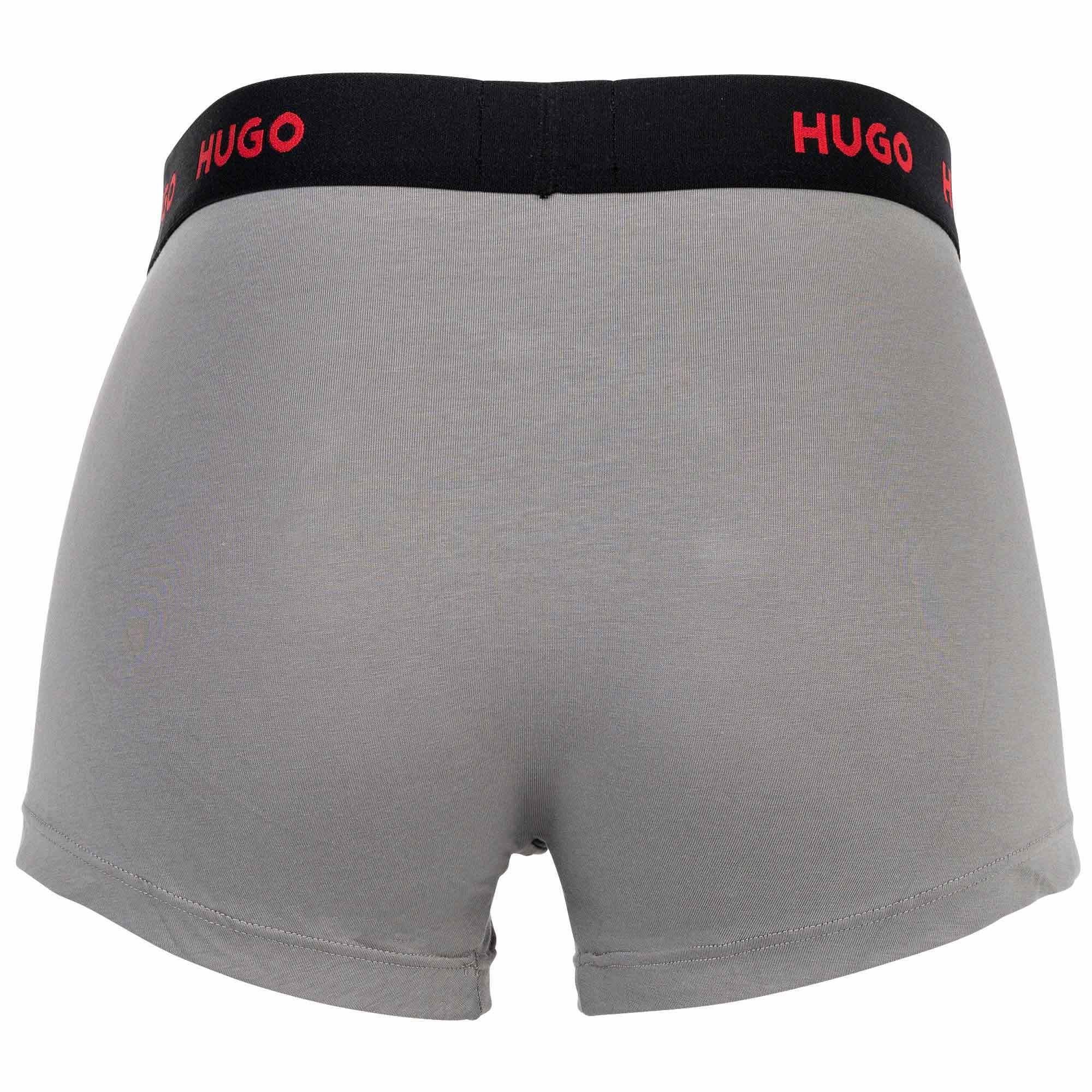 Boxer Boxer Trunks Triplet Grau/Blau 3er Herren HUGO - Shorts, Pack