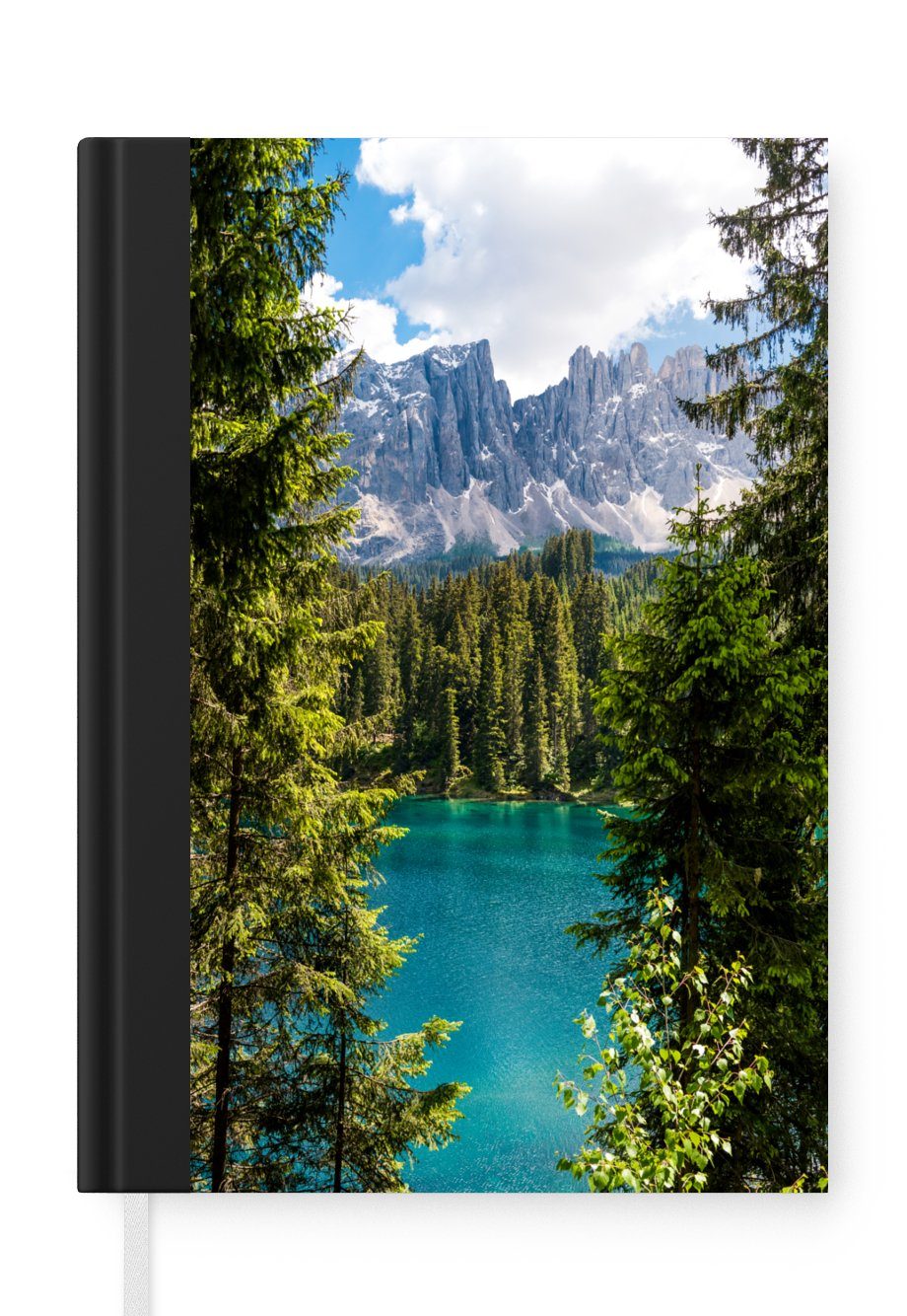 MuchoWow Notizbuch Dolomiten - Wasser - Italien, Journal, Merkzettel, Tagebuch, Notizheft, A5, 98 Seiten, Haushaltsbuch | Notizbücher
