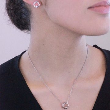 Ella Eisvogel Schmuckset Klarinen Silber - Set : Halskette, Ohrringe & 30 Kristalle, rhodiniert