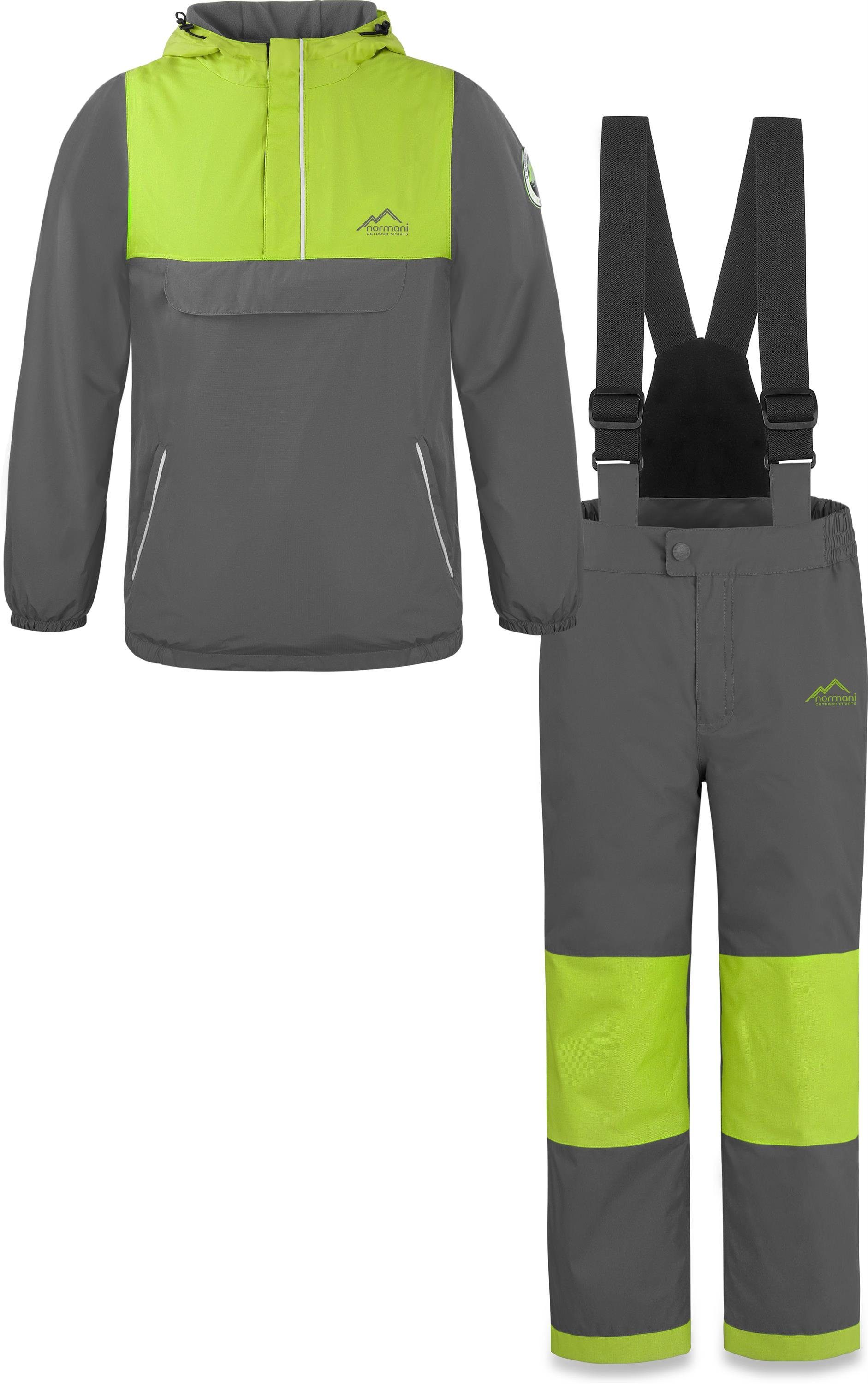 normani Schneehose Kinder WinterSet Thermohose und Windbreaker Wasserdichte Ski Thermohose und Winterjacke Schneeanzug Ski Set für Jungen und Mädchen