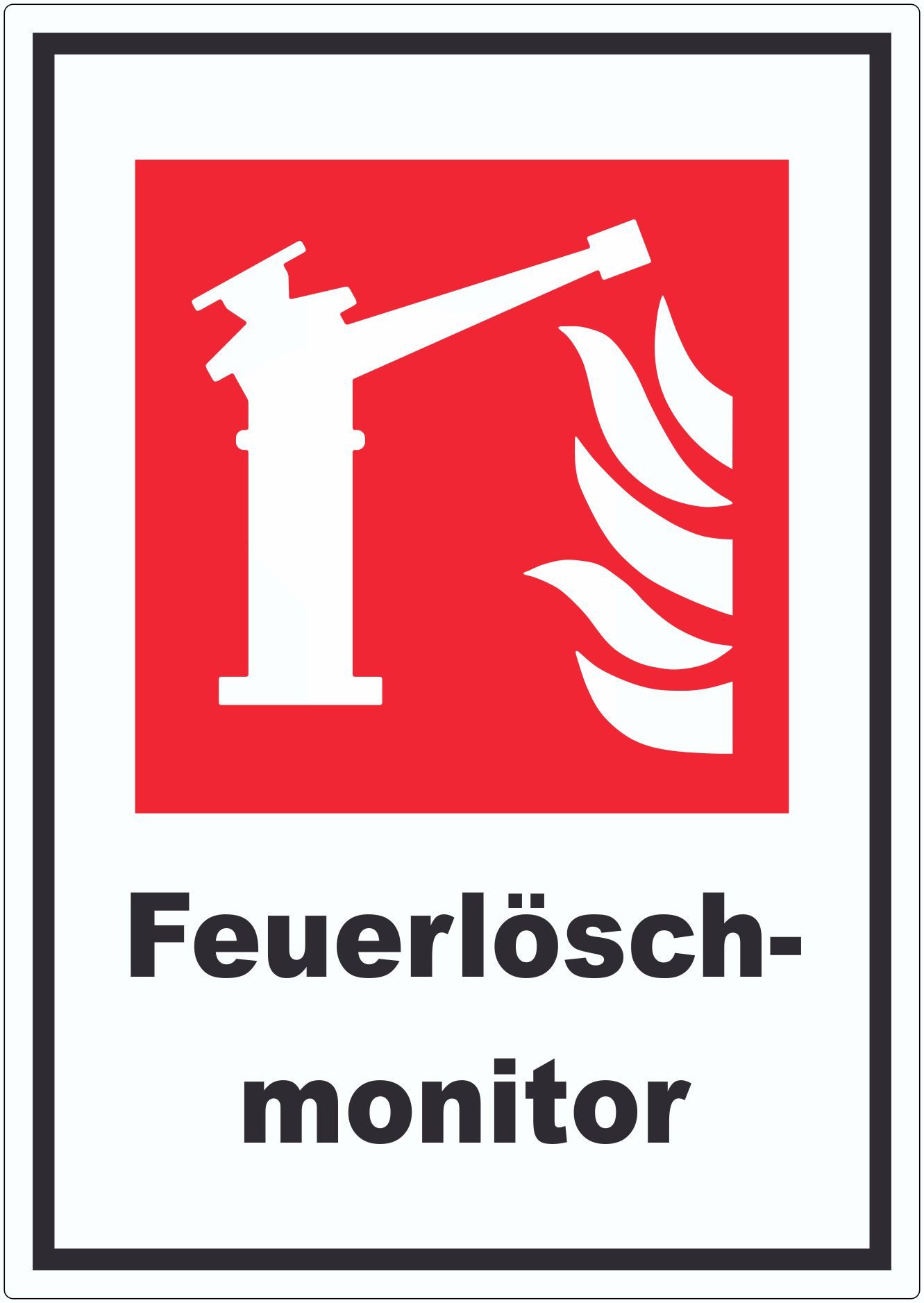 HB-Druck Aufkleber Feuerlöschmonitor Aufkleber, wetterfest, UV-beständig, kratzfest