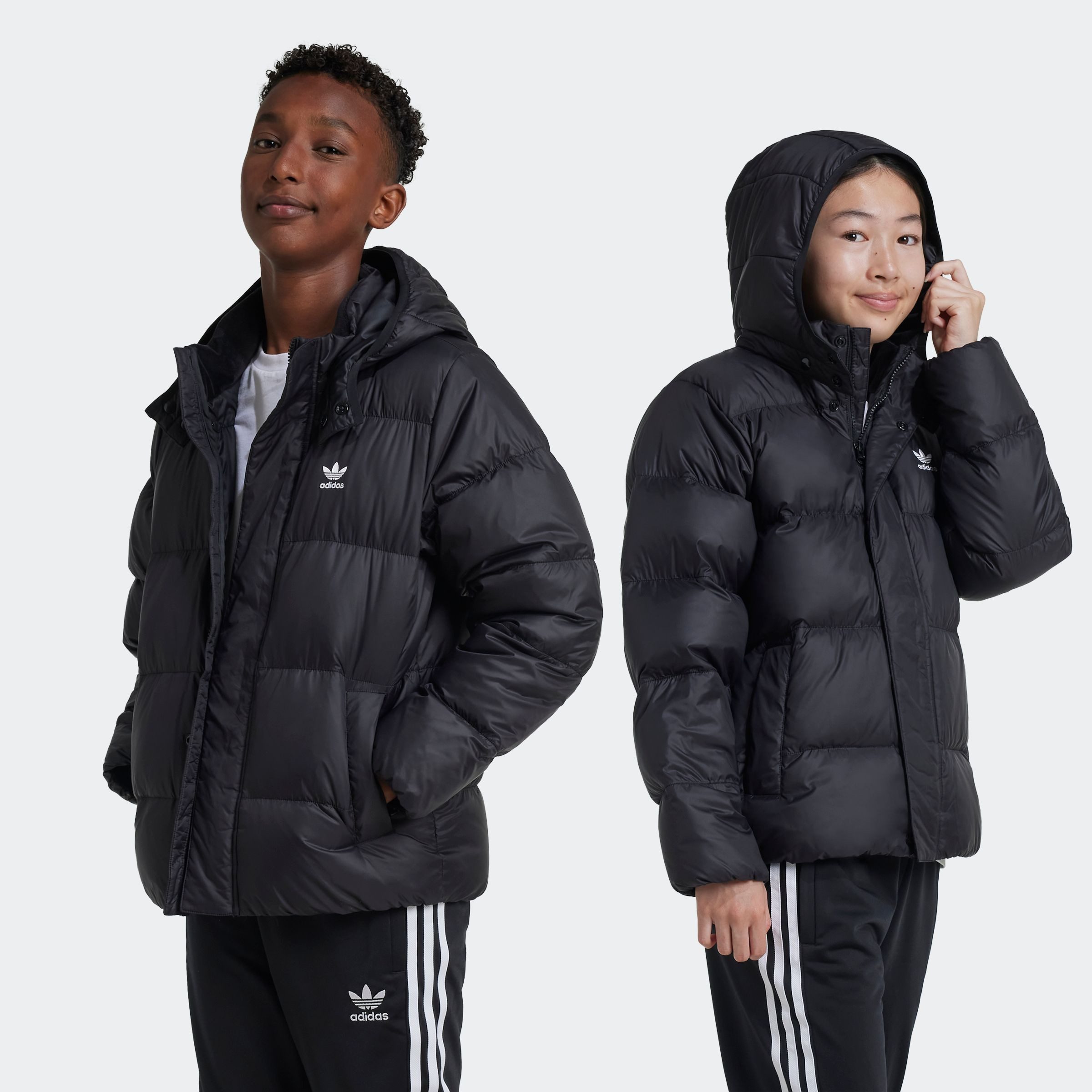 adidas Originals Steppjacke ADICOLOR KIDS mit abnehmbarer Kapuze, lockere Schnittform