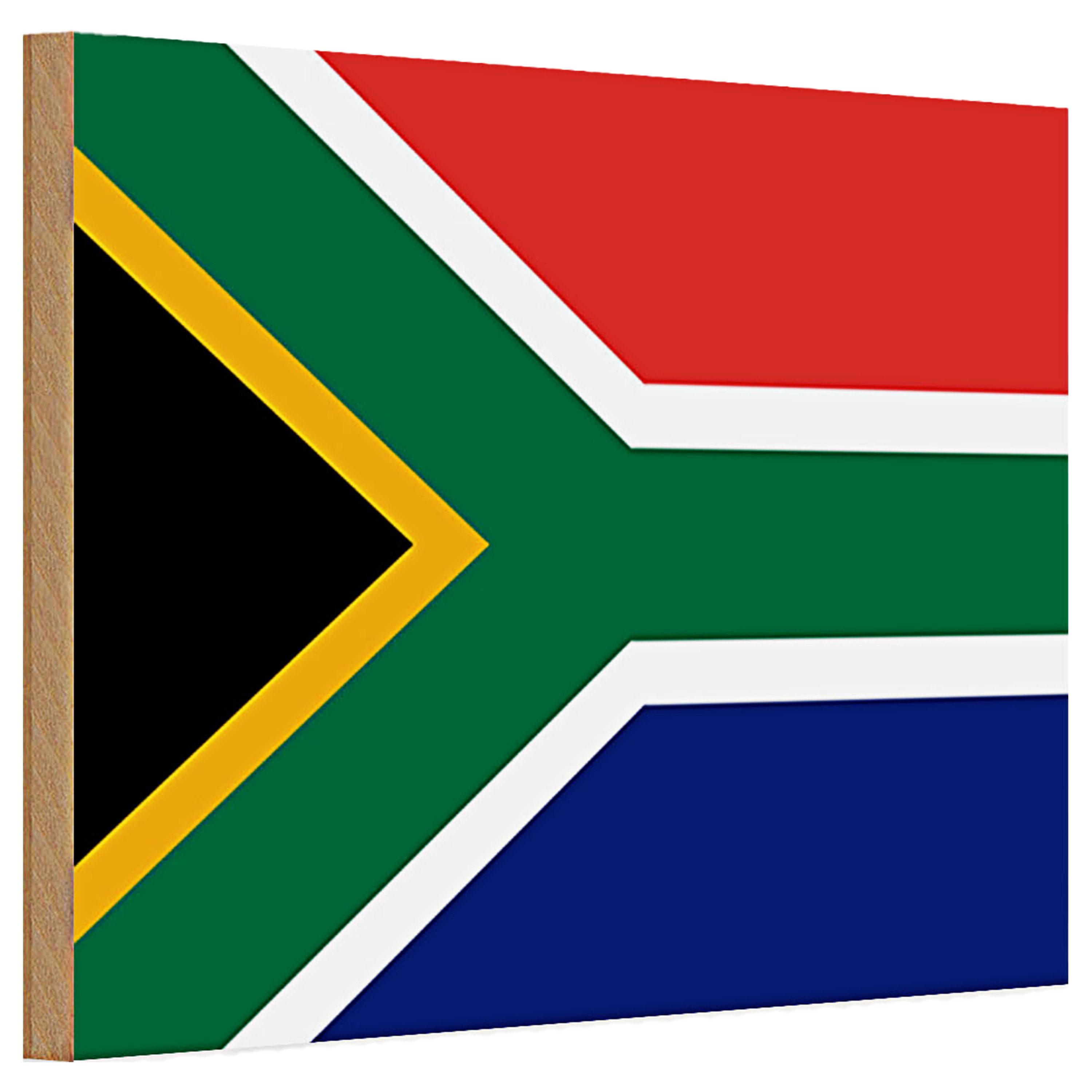 Roomando Holzbild Holzschild Flagge Südafrika 30x20cm Flag of South Africa