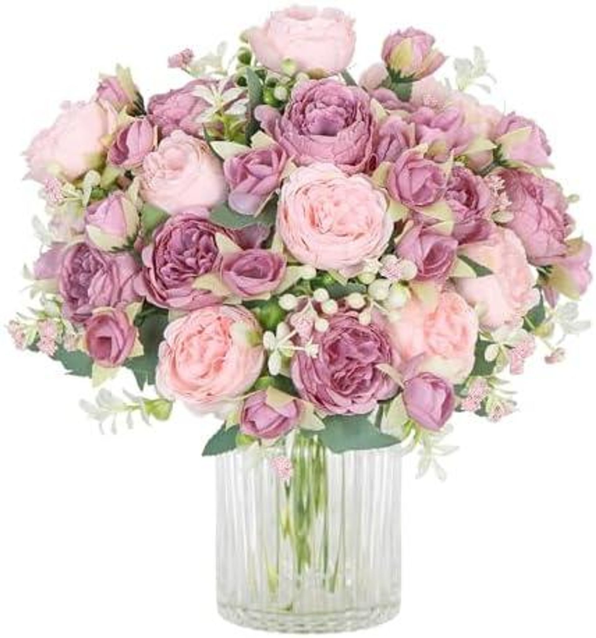 Kunstblumenstrauß Künstliche Pfingstrosen Blumenstrauß für Hochzeit Seidenblumen