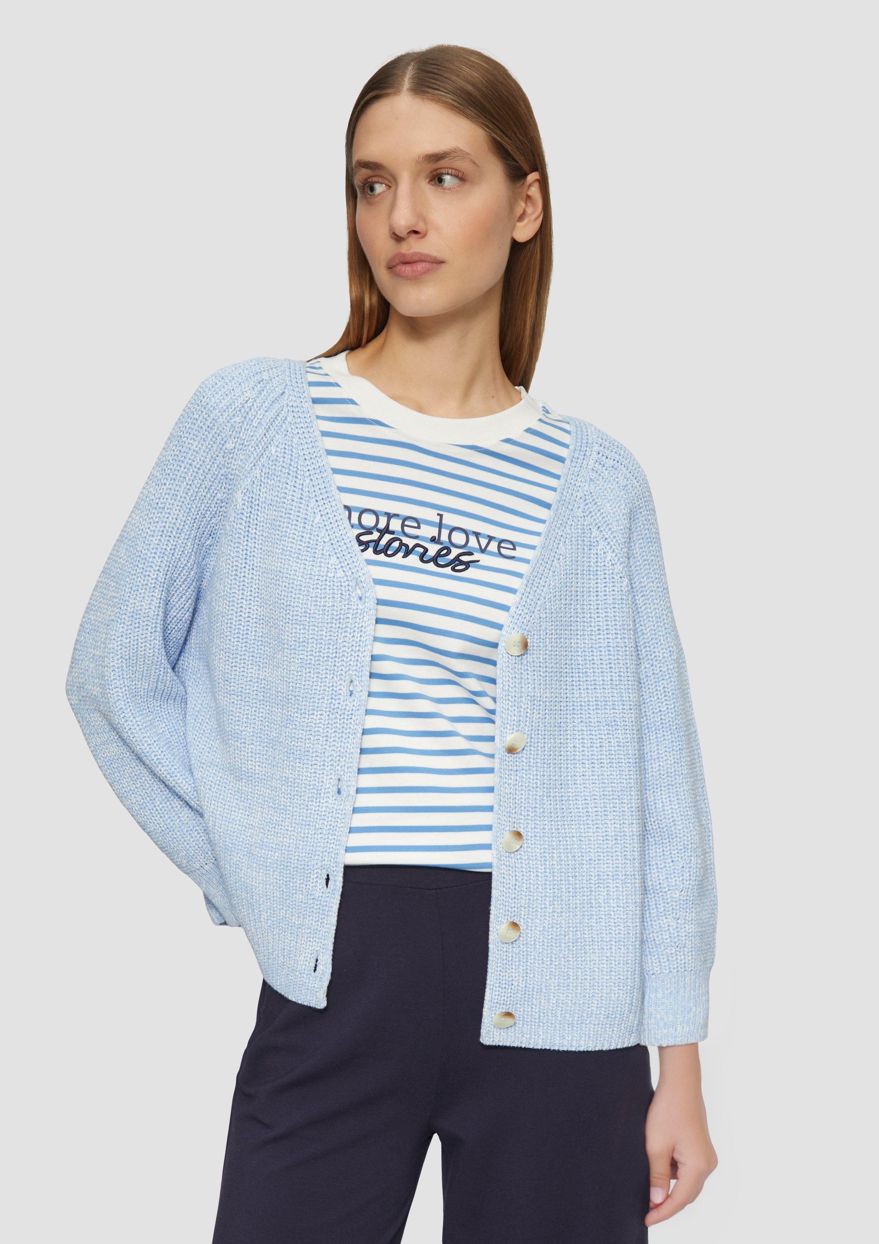s.Oliver Strickjacke Strukturierter Cardigan im Relaxed günstig online kaufen