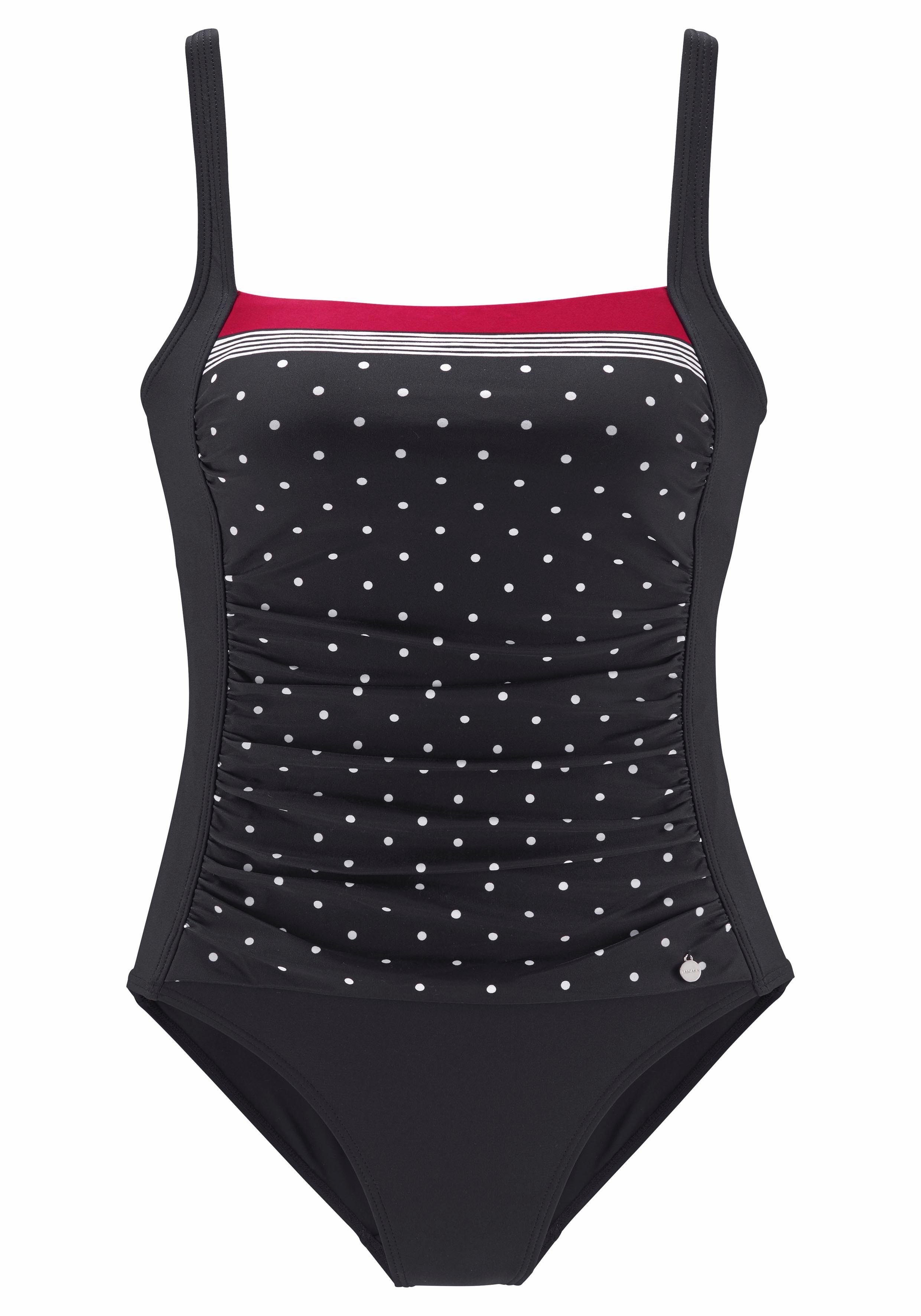 LASCANA Badeanzug Monroe mit kleinen Pünktchen und Shaping-Effekt günstig online kaufen
