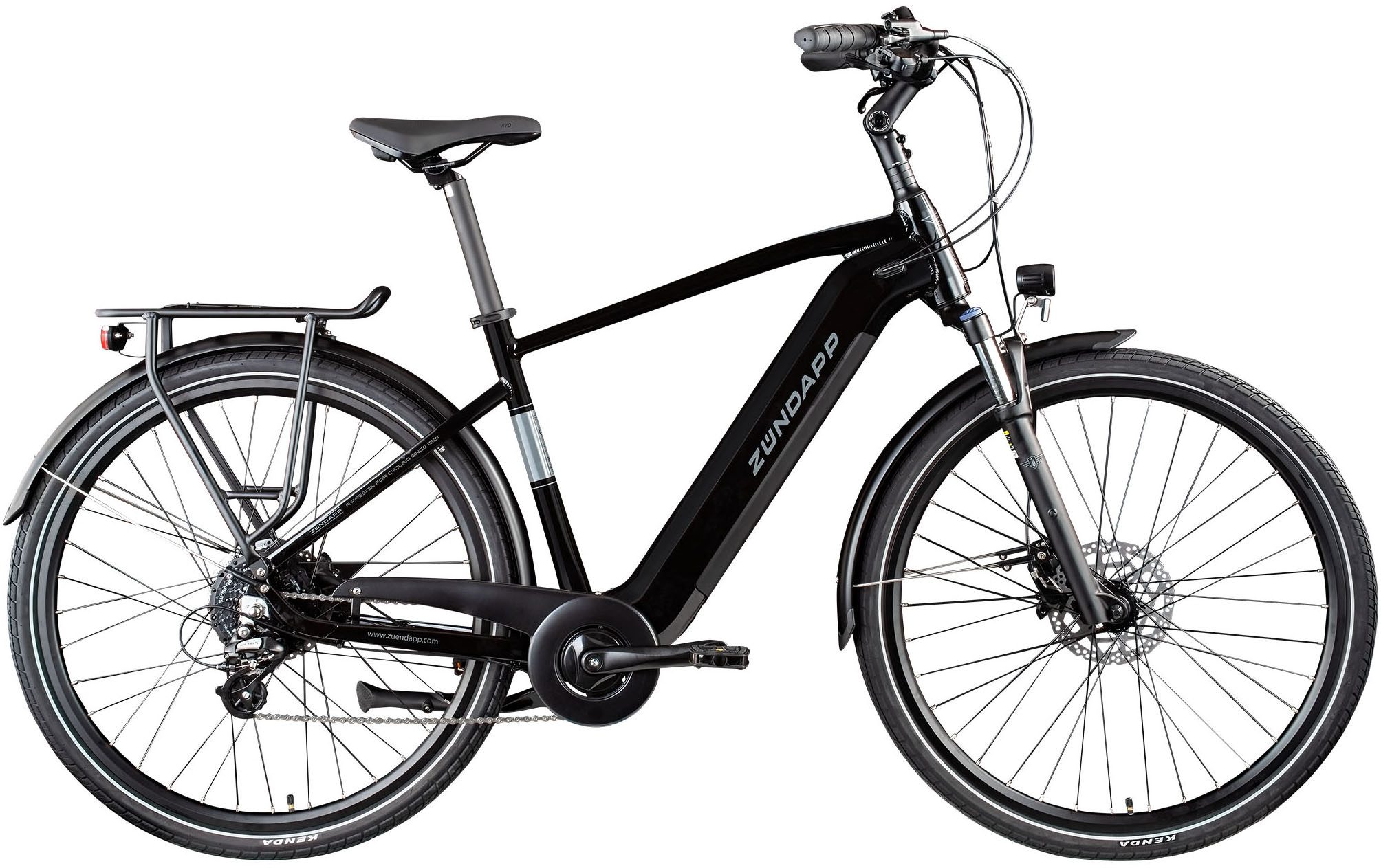 Zündapp E-Bike Trekkingrad Z810, 24 Gang Shimano Altus RD-M310 Schaltwerk, Kettenschaltung, Heckmotor, 417,6 Wh, Pedelec, Elektrofahrrad für Herren