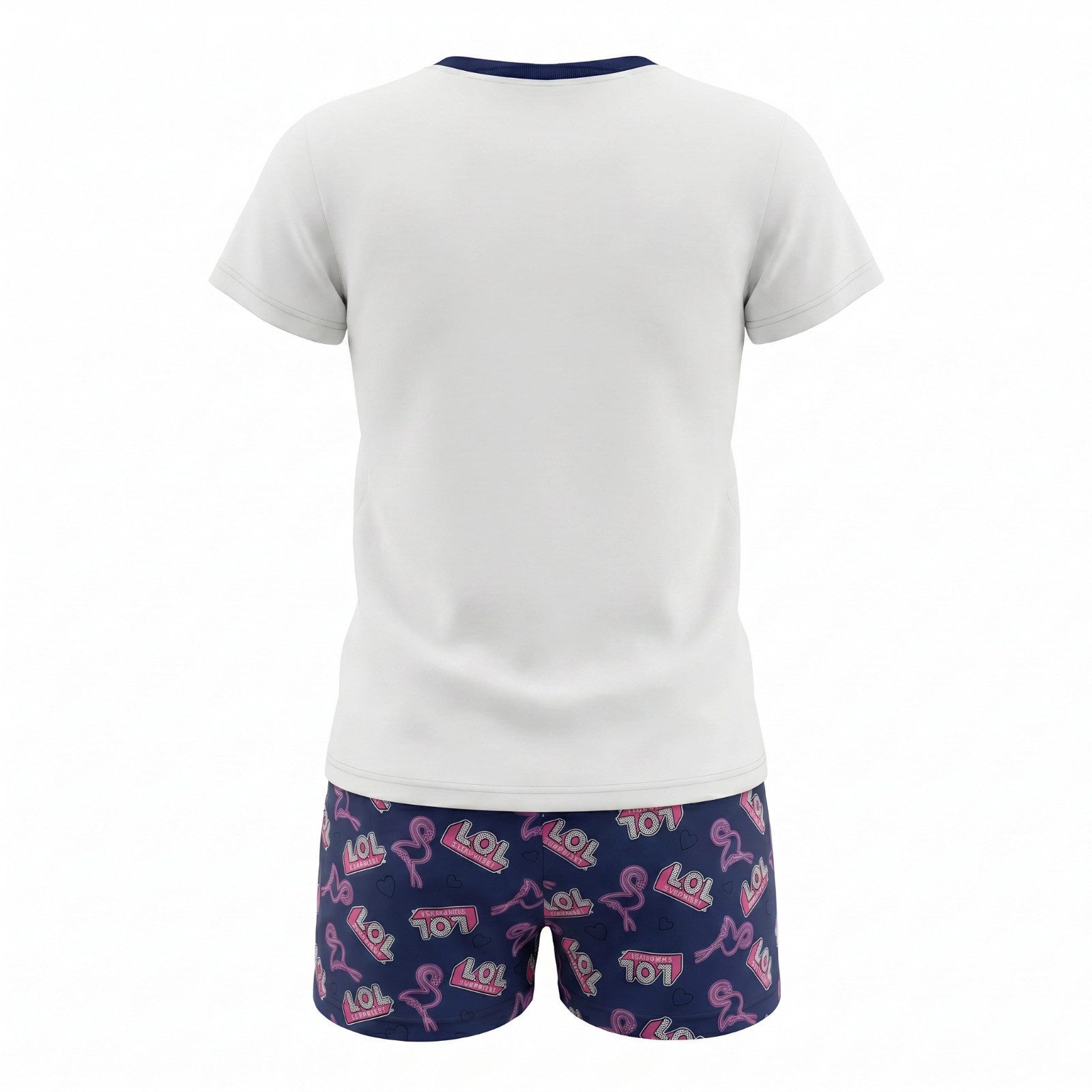 L.O.L. SURPRISE! Schlafanzug LOL Surprise Mädchen Kurzpyjama 104-122 Baumwolle Lila Shirt Shorts Gr. 104 bis 122 - 100% Baumwolle