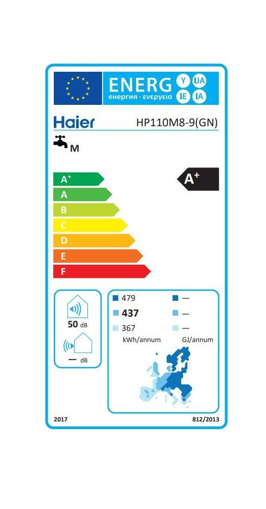 Haier Warmwasser-Wärmepumpe HP80M8 80 Liter R290 Brauchwasserwärmepumpe Trinkwasser Warmwasser, Energieklasse A+