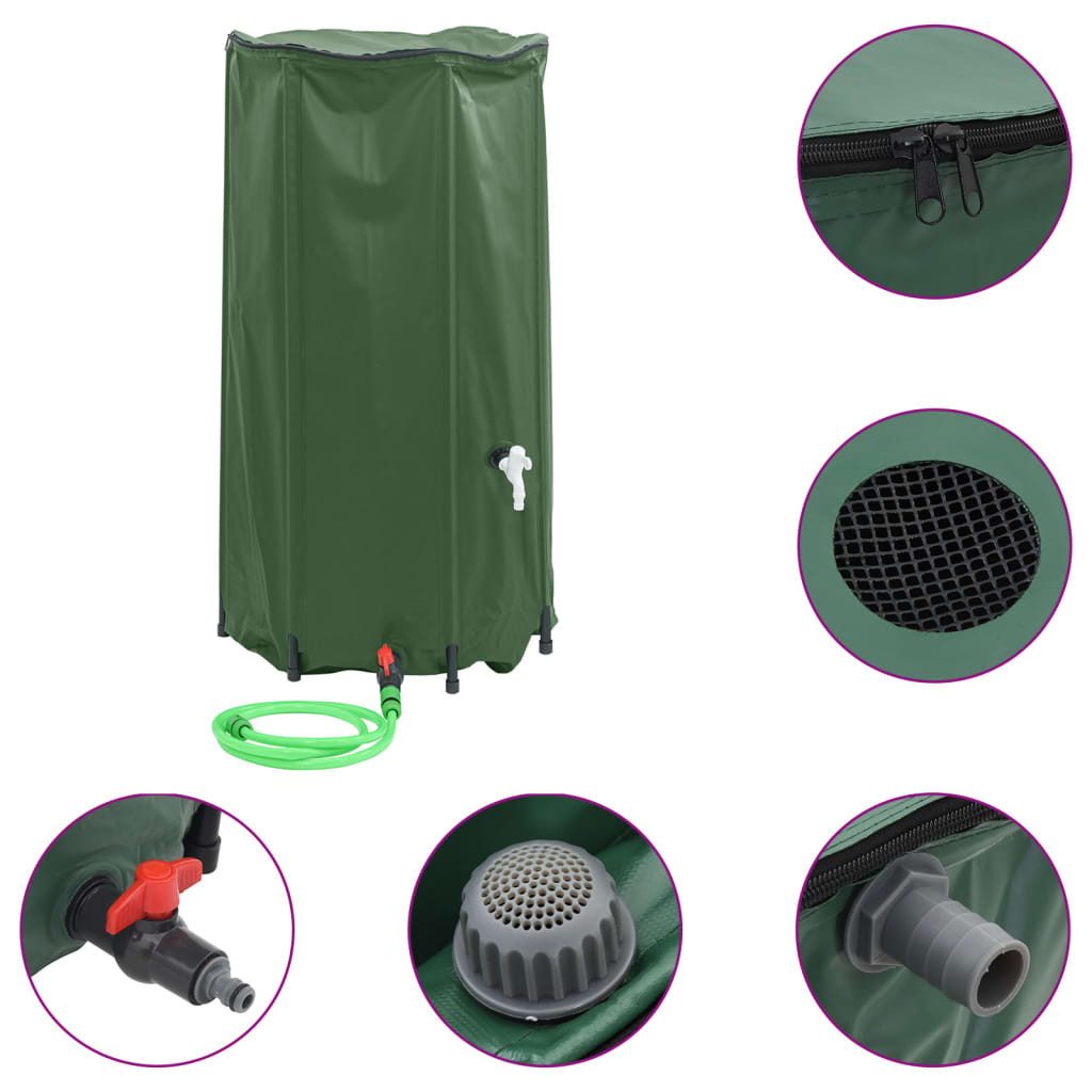vidaXL Bewässerungssystem Wassertank mit Wasserhahn Faltbar 100 L PVC, (1-tlg)