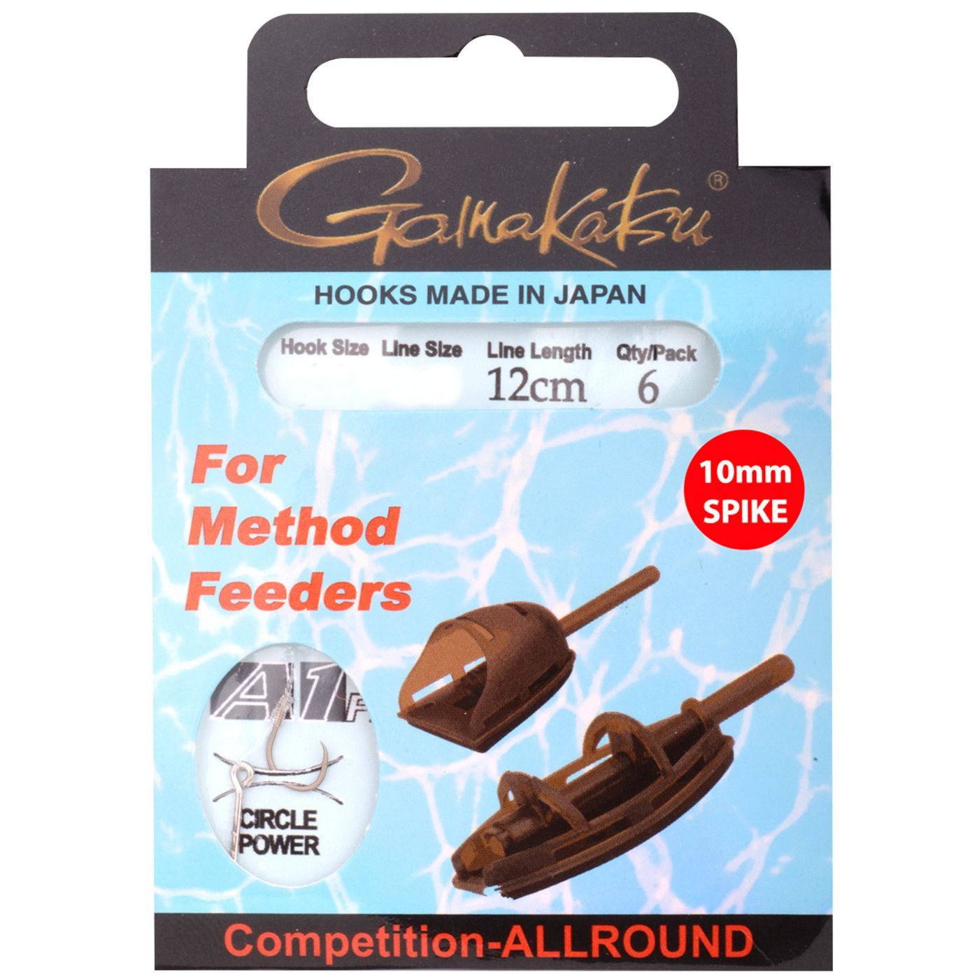 Gamakatsu Feederhaken Gamakatsu Method Feeder Spike 12cm - 6 gebundene Feederhaken