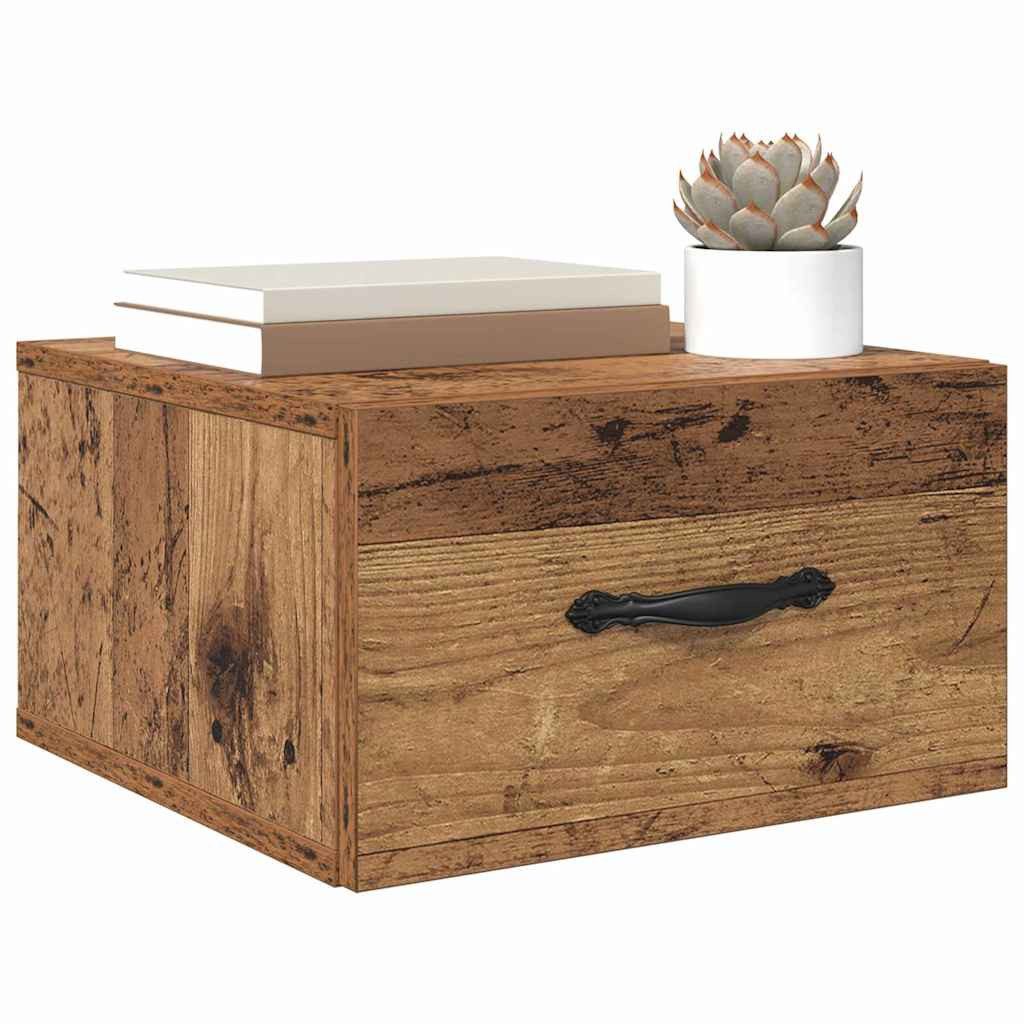 vidaXL Nachttisch Nachttisch mit Schubladen Altholz 35 x 35 x 20 cm Holzwer günstig online kaufen