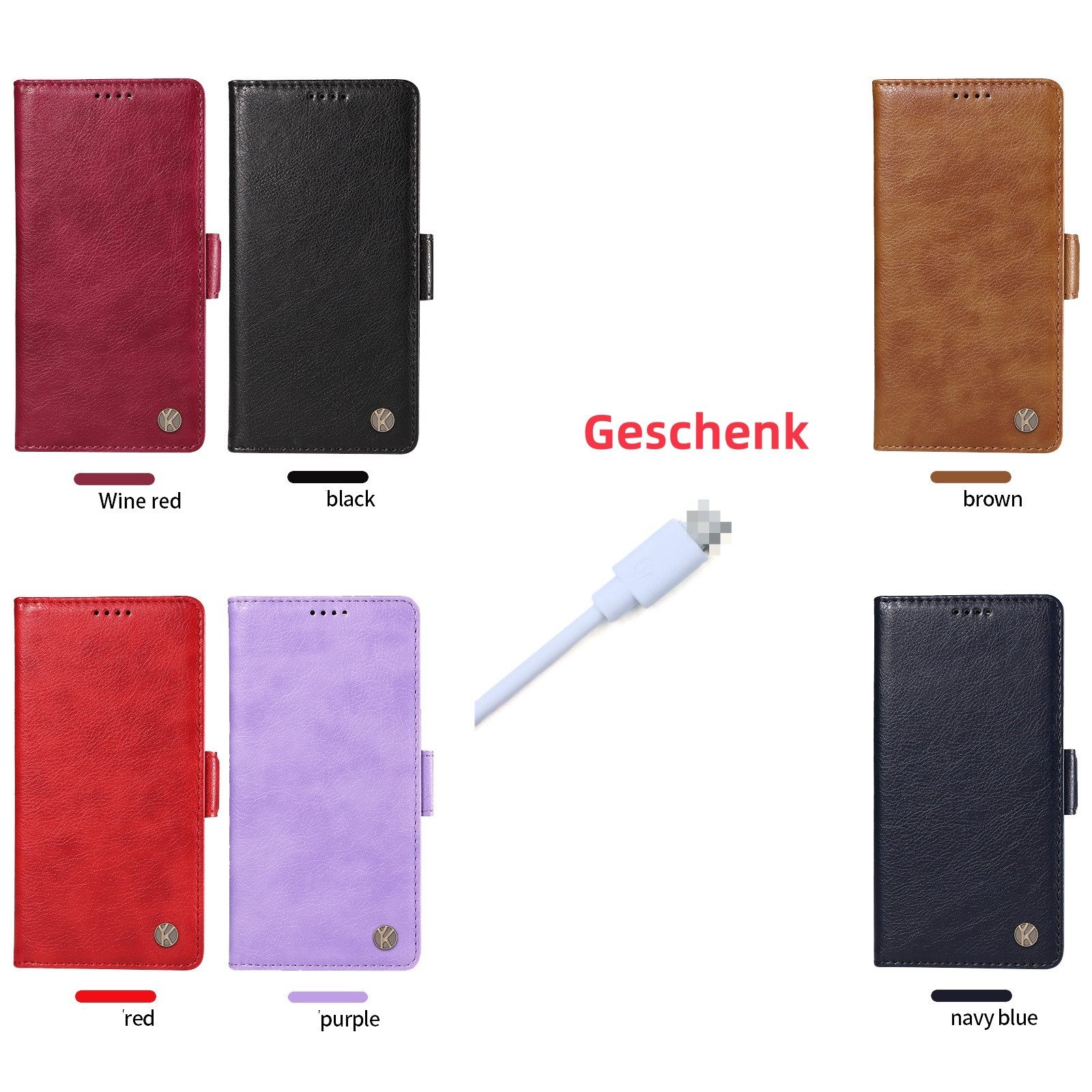 trends for living Handyhülle Leder Hülle Tasche für Samsung Note 8 9 10 Pro 20 Ultra Klapp Case