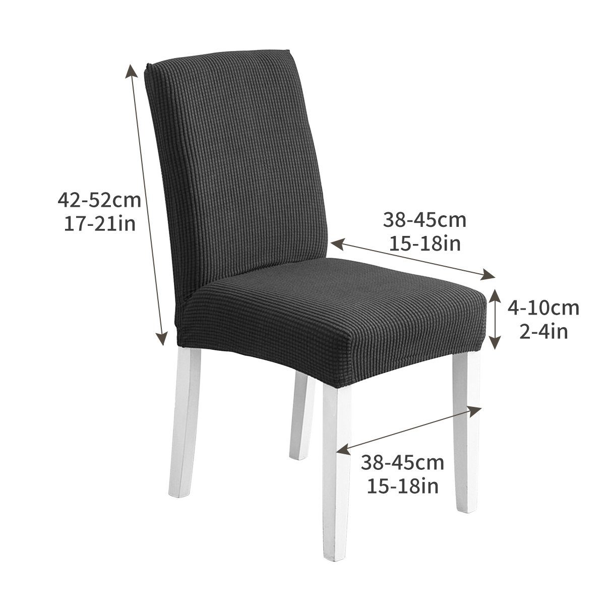 elastische, Stuhlhussen schwarz Stuhlbezug 10er Stretch Set MOOHO Stuhlhusse Waschbar