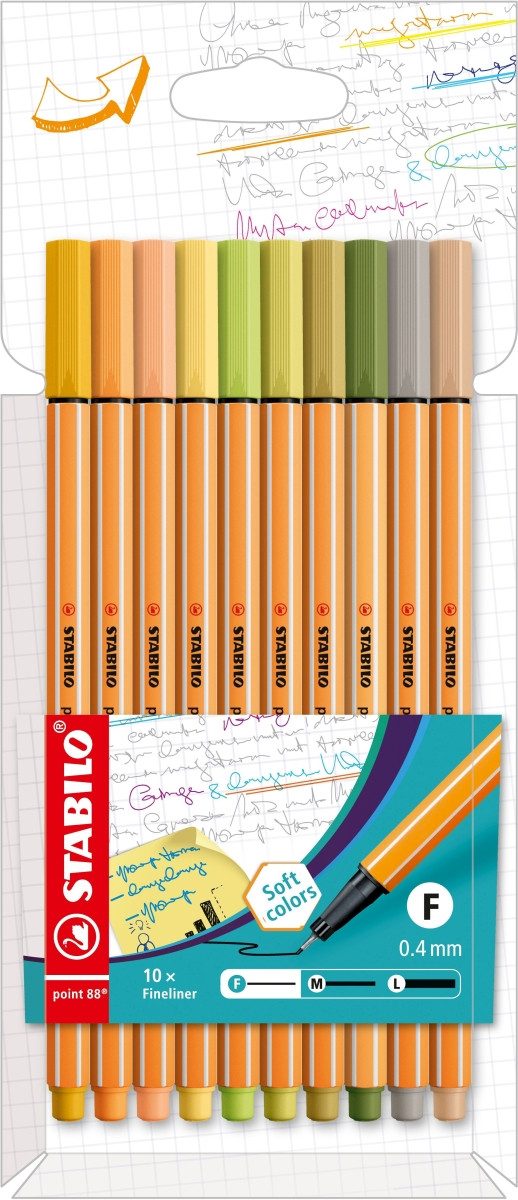 Fineliner Fineliner point 88 Etui mit 10 Stiften