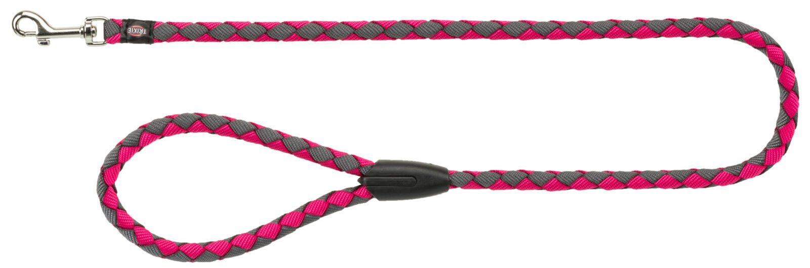 TRIXIE Hundeleine Cavo Leine - fuchsia/grafit - 1,00 m/ø 18 mm, Gurtband