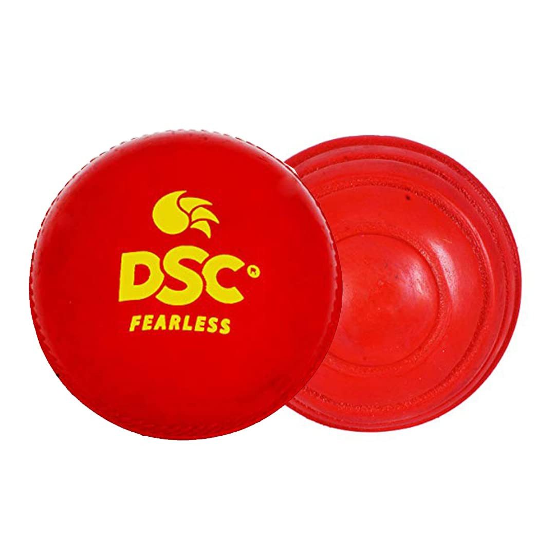 DSC Spielball Synthetische Wobble Leder Cricket Ball (Inhalt des Kartons: 1 Cricket-Ball, Oberfläche des Balls verbessern Grip und Kontrolle), Geeignet für Praxis Spiel, Turnier Spiel, Top Qualität Kork