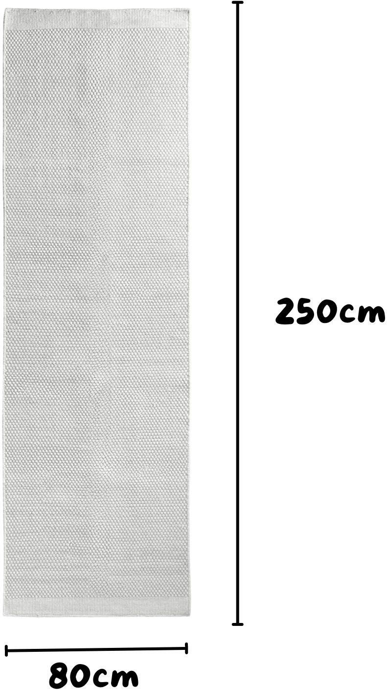 OTTO home Bettumrandung Woolscape 1, Höhe 10 mm, (Set, 3-tlg), Wendeteppich, handgewebte Qualität, Uni, reine Wolle, Wohnzimmer