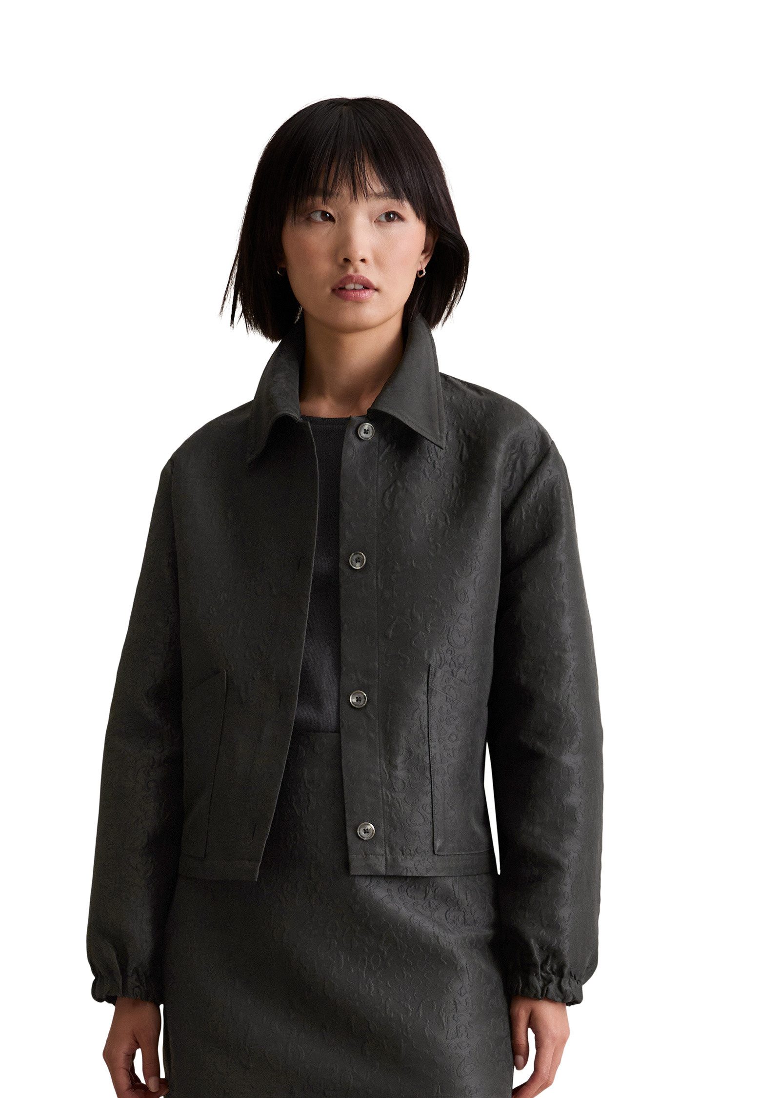 Marc O'Polo DENIM Kurzjacke aus exklusivem Jacquard günstig online kaufen