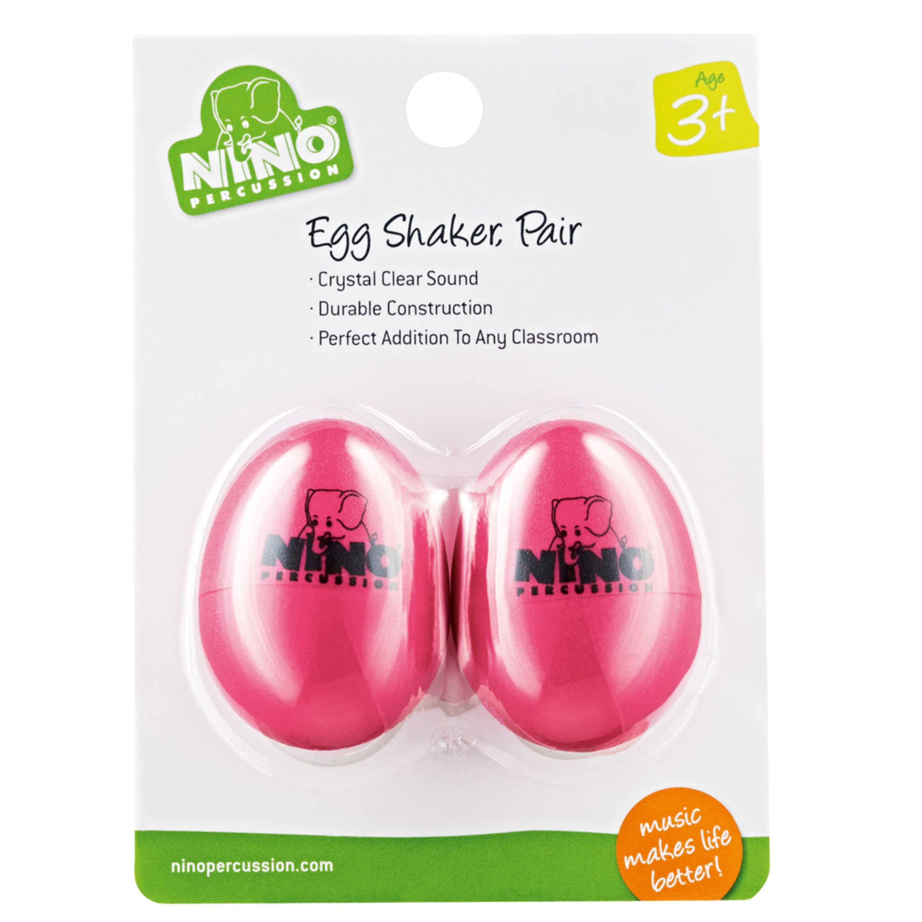 Meinl Percussion Spielzeug-Musikinstrument, Egg Shaker Set NINO540SP-2, Strawberry Pink, 2 pcs - Shaker