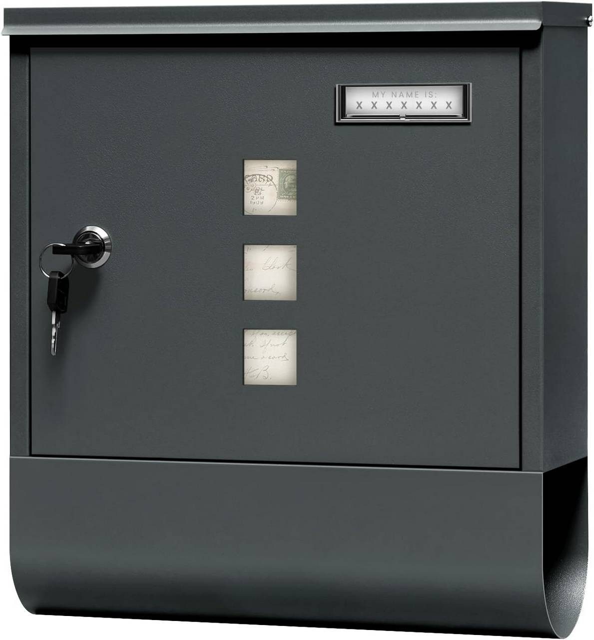 Woltu Wandbriefkasten (1-St), Postkasten mit 2 Schlüsseln, abschließbar, Si günstig online kaufen