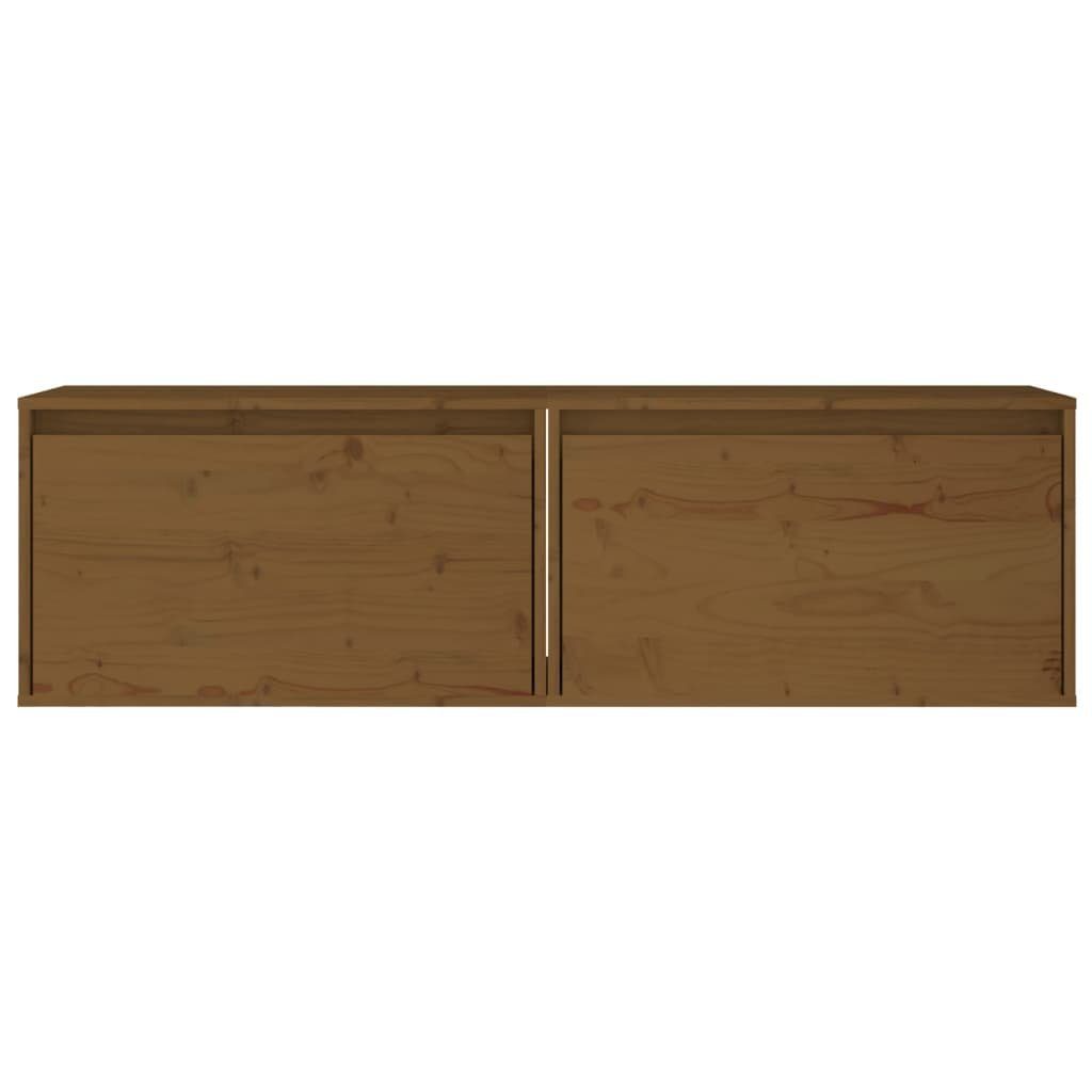 Stk Wandschränke 60x30x35 Honigbraun cm Massivholz Schränkche 2 Kiefer vidaXL Regal