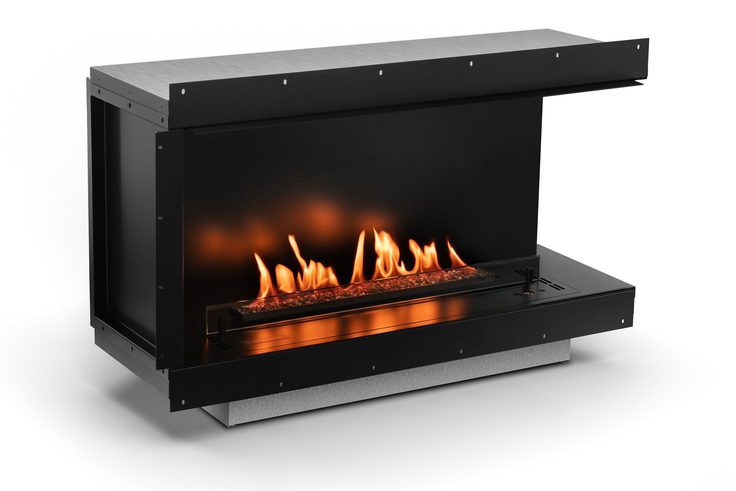 PLANIKA Echtfeuer-Dekokamin Ethanolkamin Neo Fireplace, Sicherheit mit TÜV Automatikbrenner, geprüfte Heizleistung