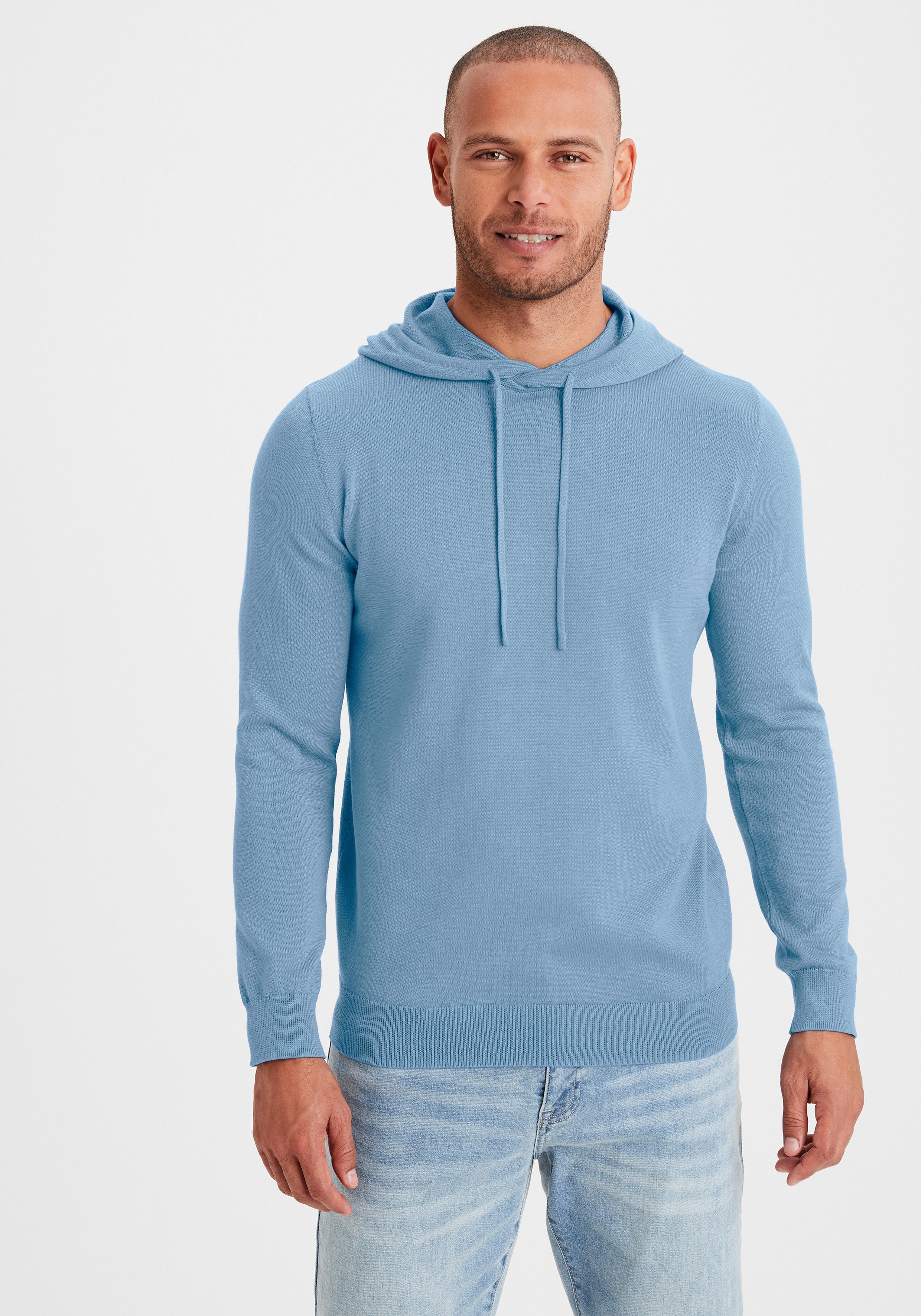 H.I.S Hoodie ", Strickpullover mit Kapuze", Feinstrick aus pflegeleichter B günstig online kaufen