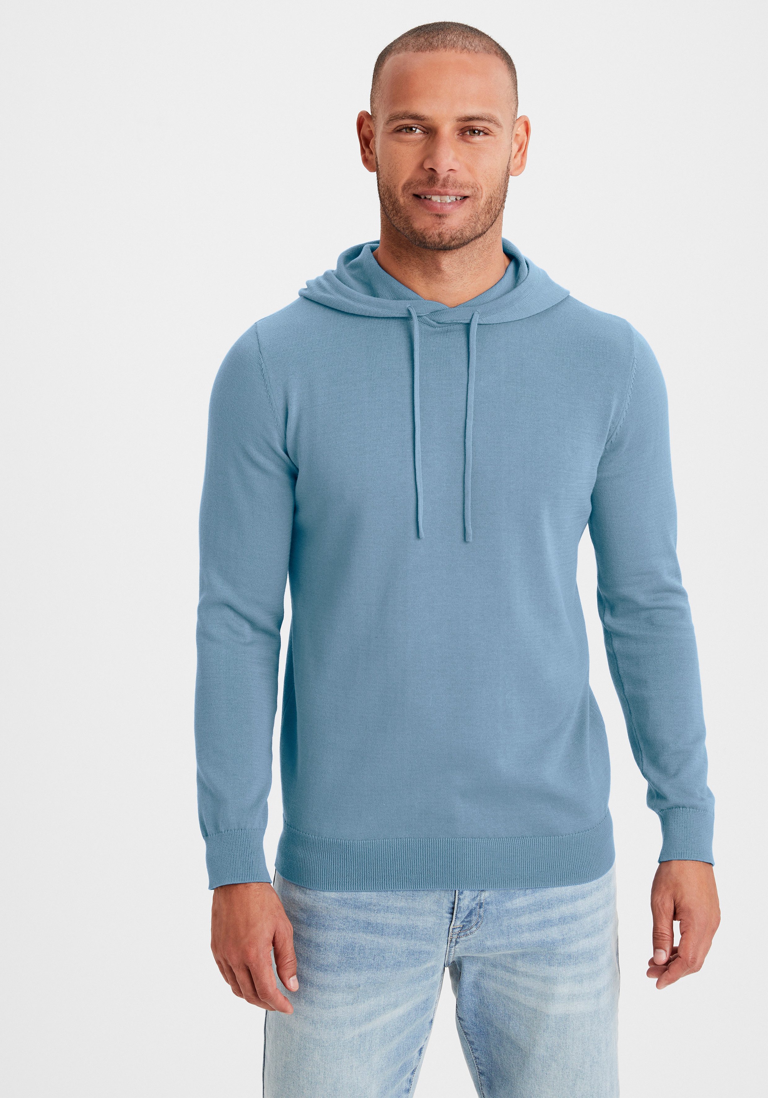 H.I.S Hoodie, Strickpullover mit Kapuze Feinstrick aus pflegeleichter Baumw günstig online kaufen