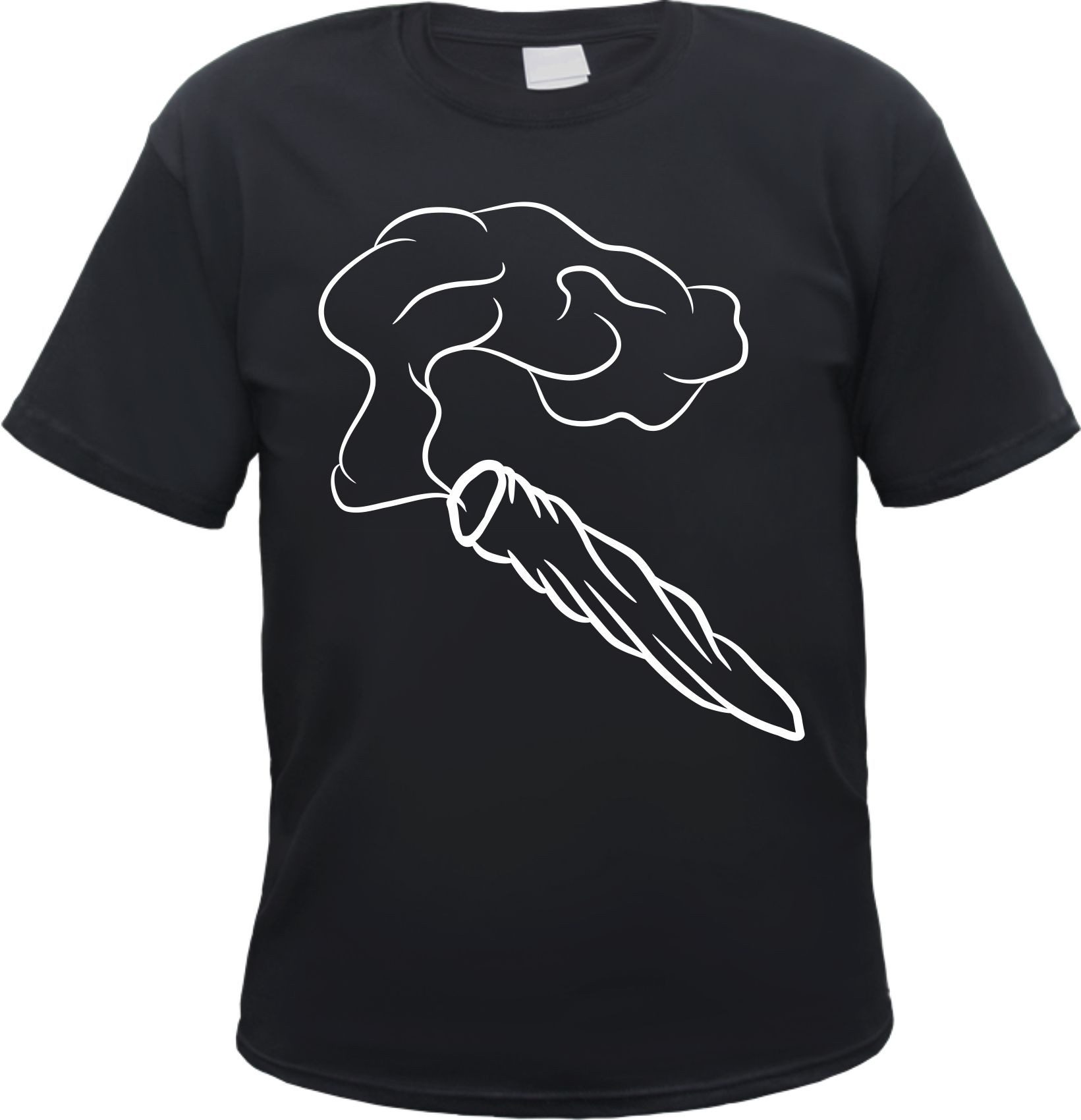 HB-Druck T-Shirt Funshirt mit Joint Motiv - Tüte - bedruckt - Shirt Cannabis Rauchen aus 100% Baumwolle mit strapazierfähigem Aufdruck