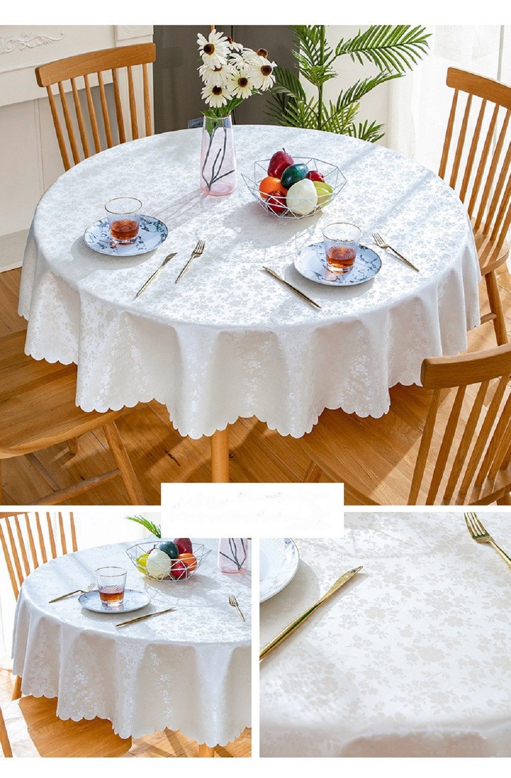 BYSURE Tischdecke (1-tlg), Tischdecke Abwaschbar Rund günstig online kaufen