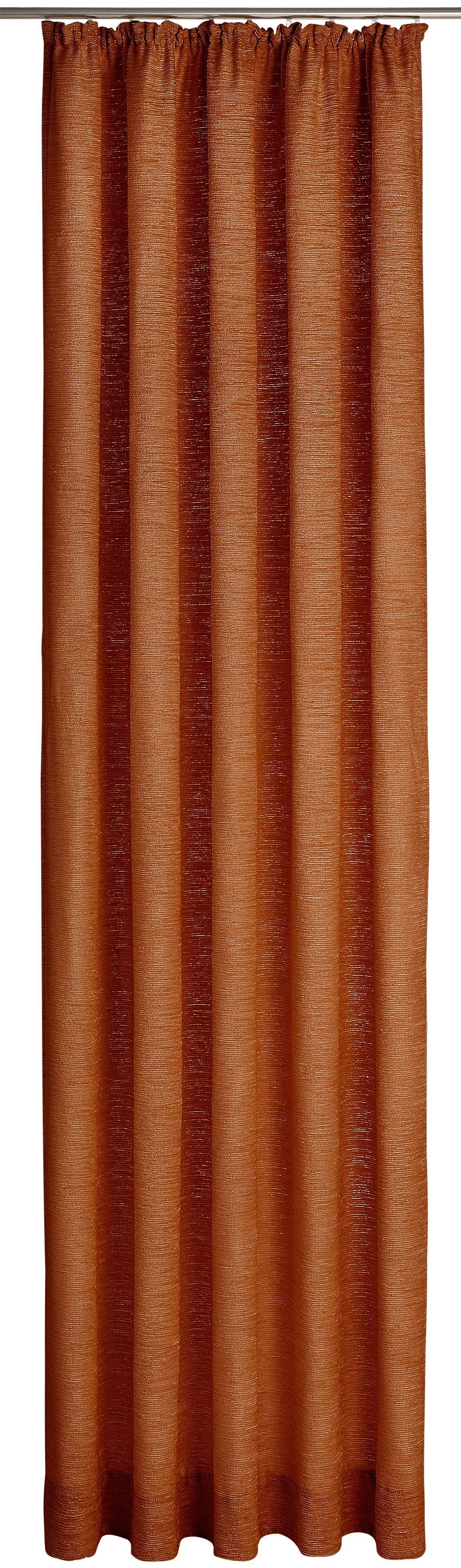 Tromsö, (1 Wirth, rotbraun Chenille Vorhang blickdicht, St), Kräuselband