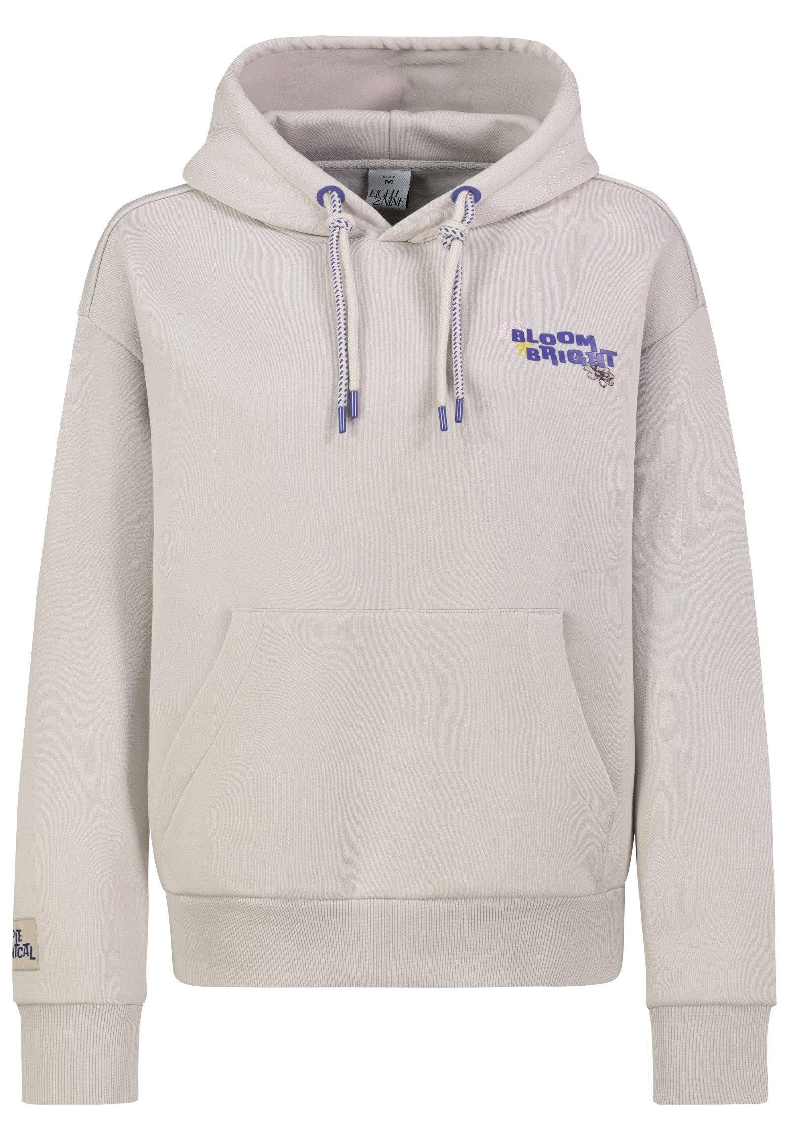 Eight2Nine Kapuzenpullover Damen Hoodie mit Blumenprint Oversize Fit, verschiedene Motive