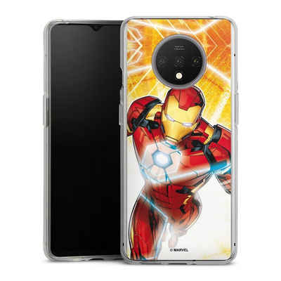 DeinDesign Handyhülle Iron Man on Fire, OnePlus 7T Silikon Hülle Bumper Case Handy Schutzhülle