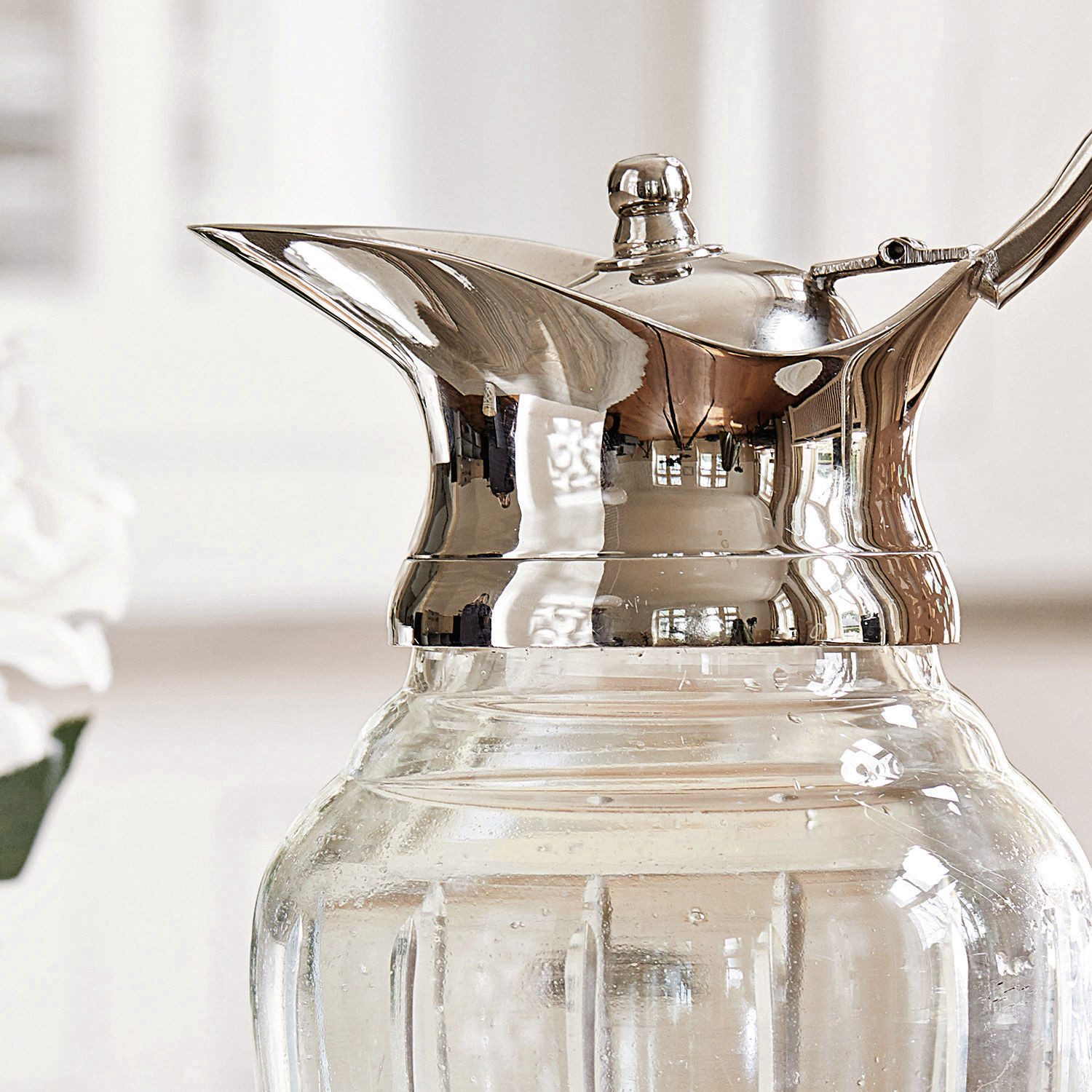 Mirabeau Wasserkaraffe Krug Braux klar/silber – Bild 4 von 4
