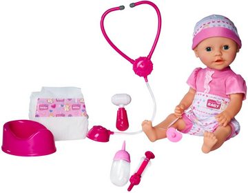 SIMBA Babypuppe Puppe New Born Baby Spielpuppe mit Doktor Zubehör 105032355