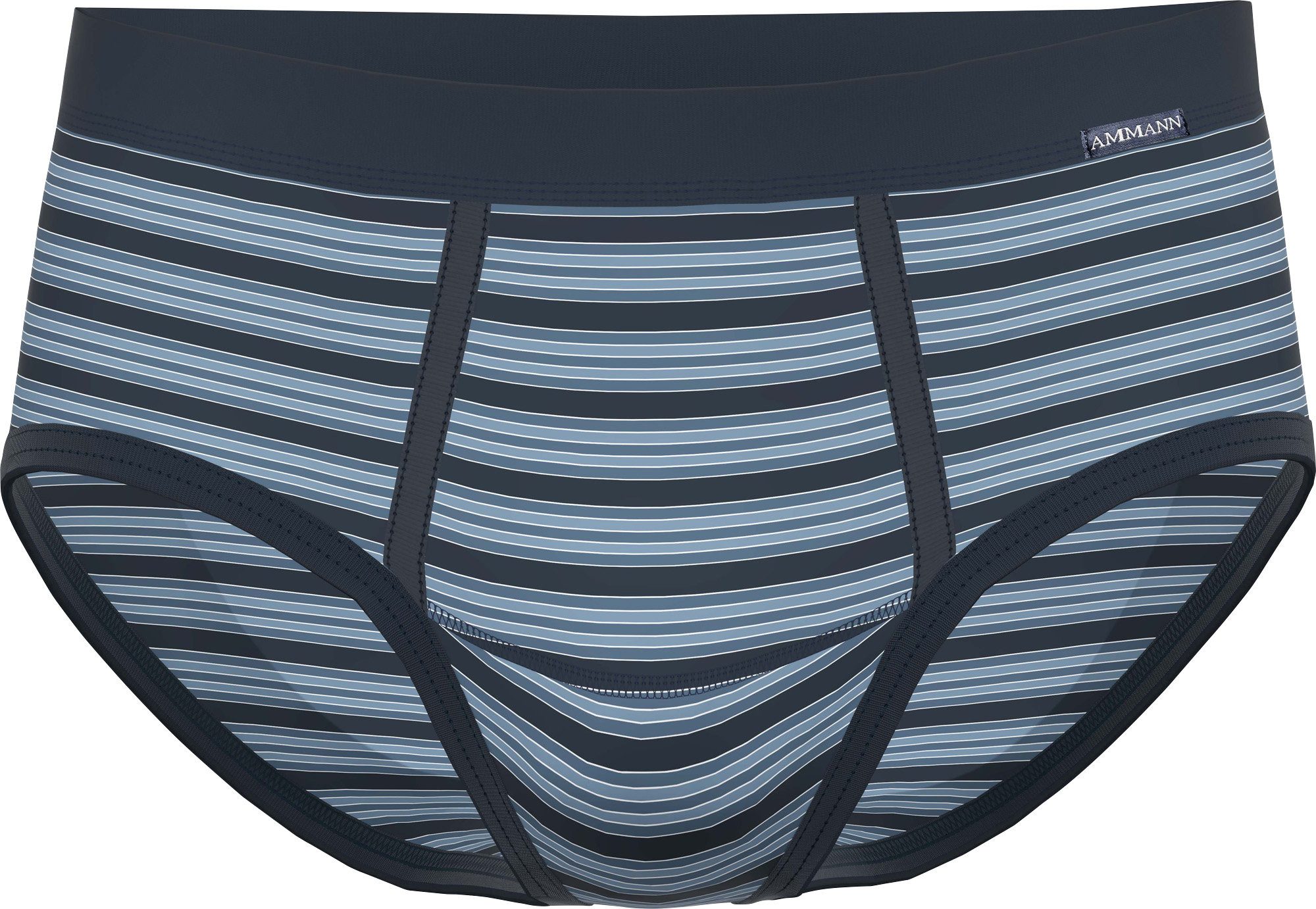 Ammann Slip Bio Herren-Slip Feinripp Streifen