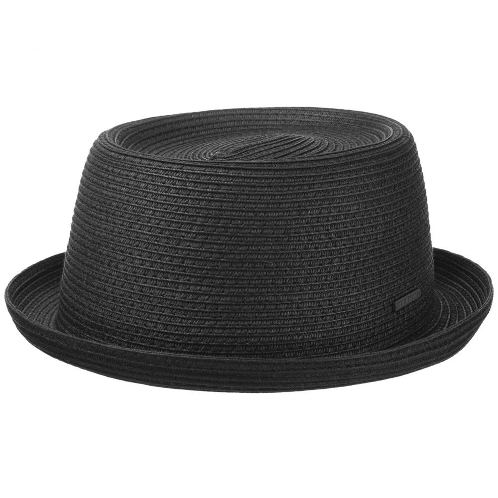 Strohhut Stetson Pork Pie Black Toyo Sommerhut