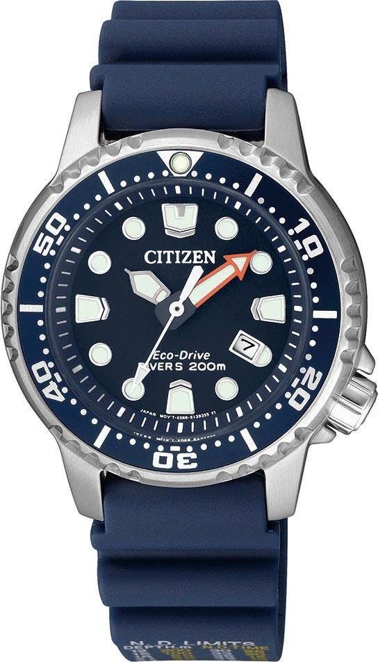 Citizen Taucheruhr Promaster Marine Eco-Drive Diver 200m, EP6051-14L, Armbanduhr, Damenuhr, Solar, bis 20 bar wassserdicht, Datum