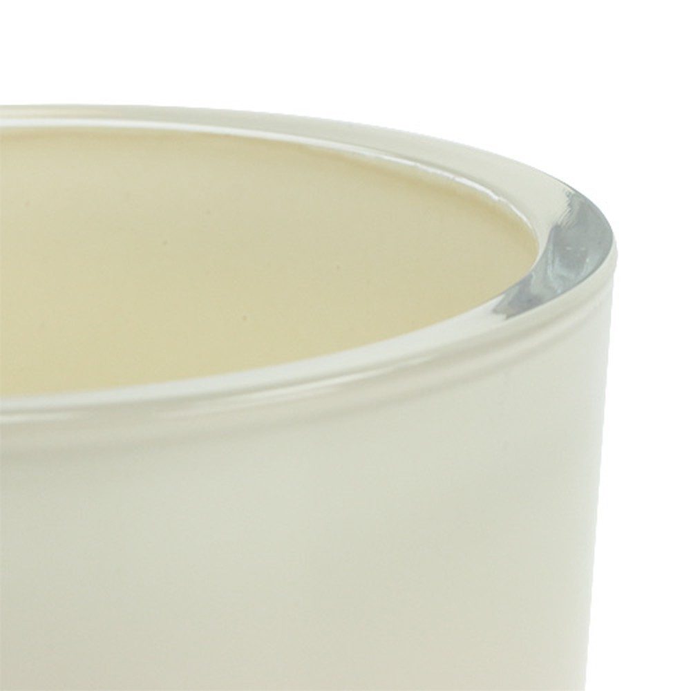 Viana Tischvase Glas Blumentopf Creme Ø12,5cm günstig online kaufen