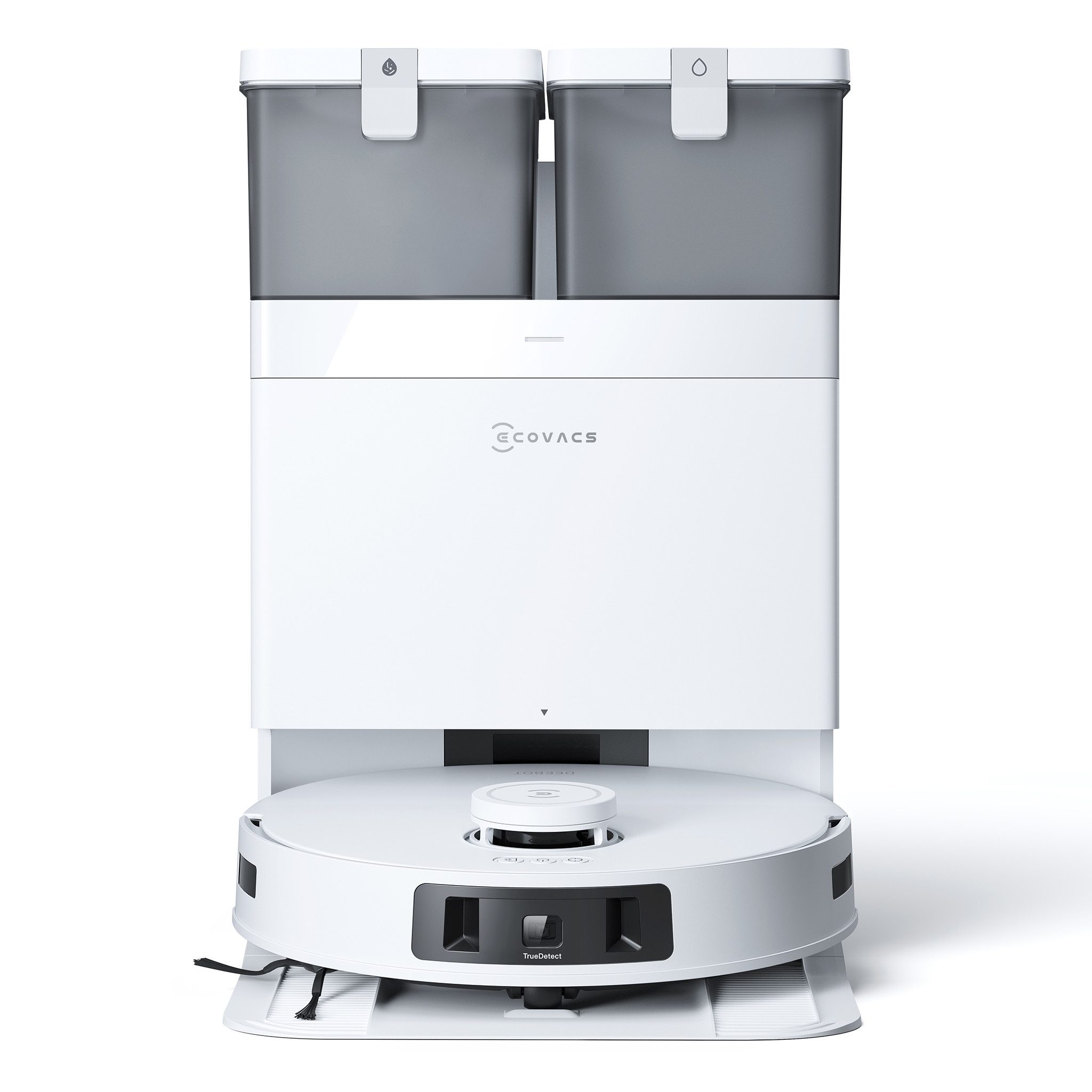 ECOVACS Saugroboter DEEBOT T30C PRO Omni, 60,00 W, Saugroboter mit Wischfunktion, Mini Station Staubsauger Roboter, 12.800 PA Saugkraft, OZMO Turbo 2.0, Adaptive Kantenreinigung mit TruEdge™ Mopping 2.0 Technolgie,TrueDetect 3D 3.0, ZeroTangle 2.0 Anti-Tangle™ Design (T30 omni upgrade)